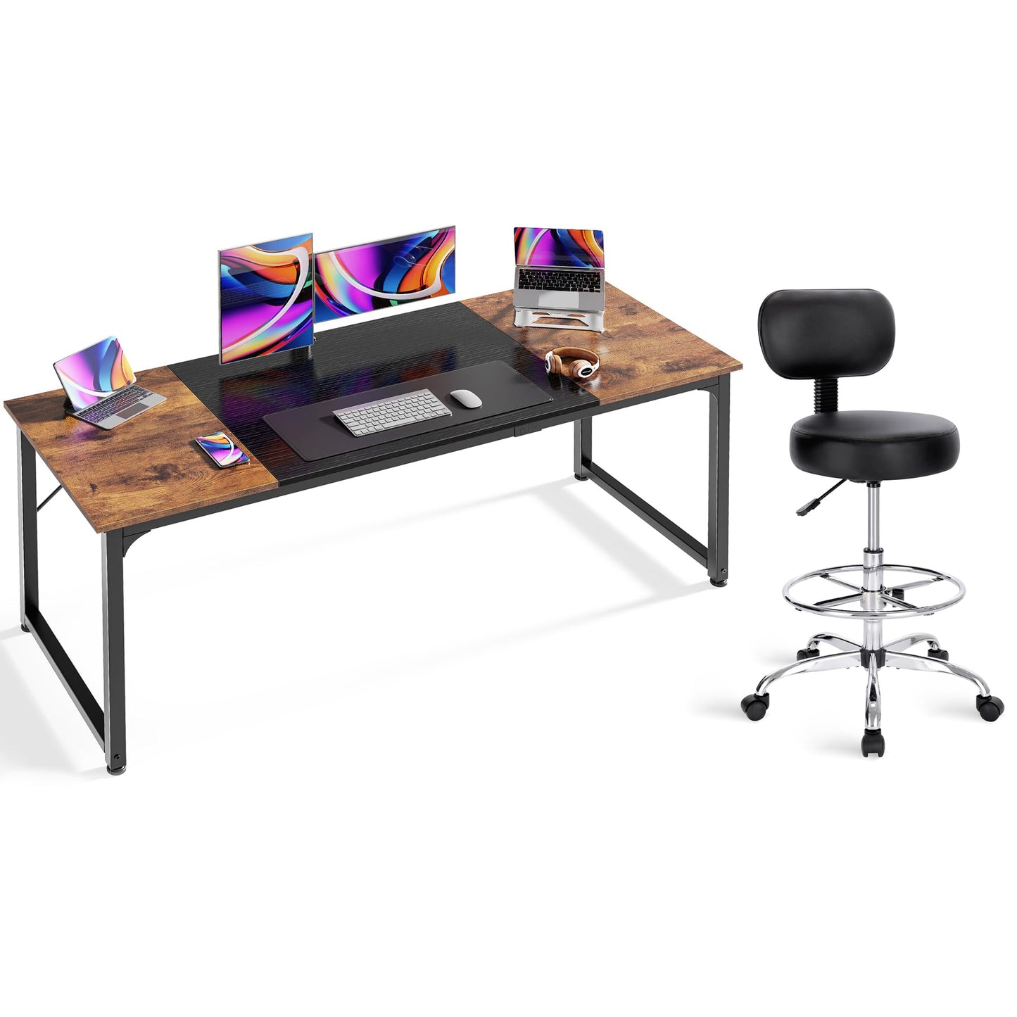Brown And Back - 63 Inch Huuger Computer Desk