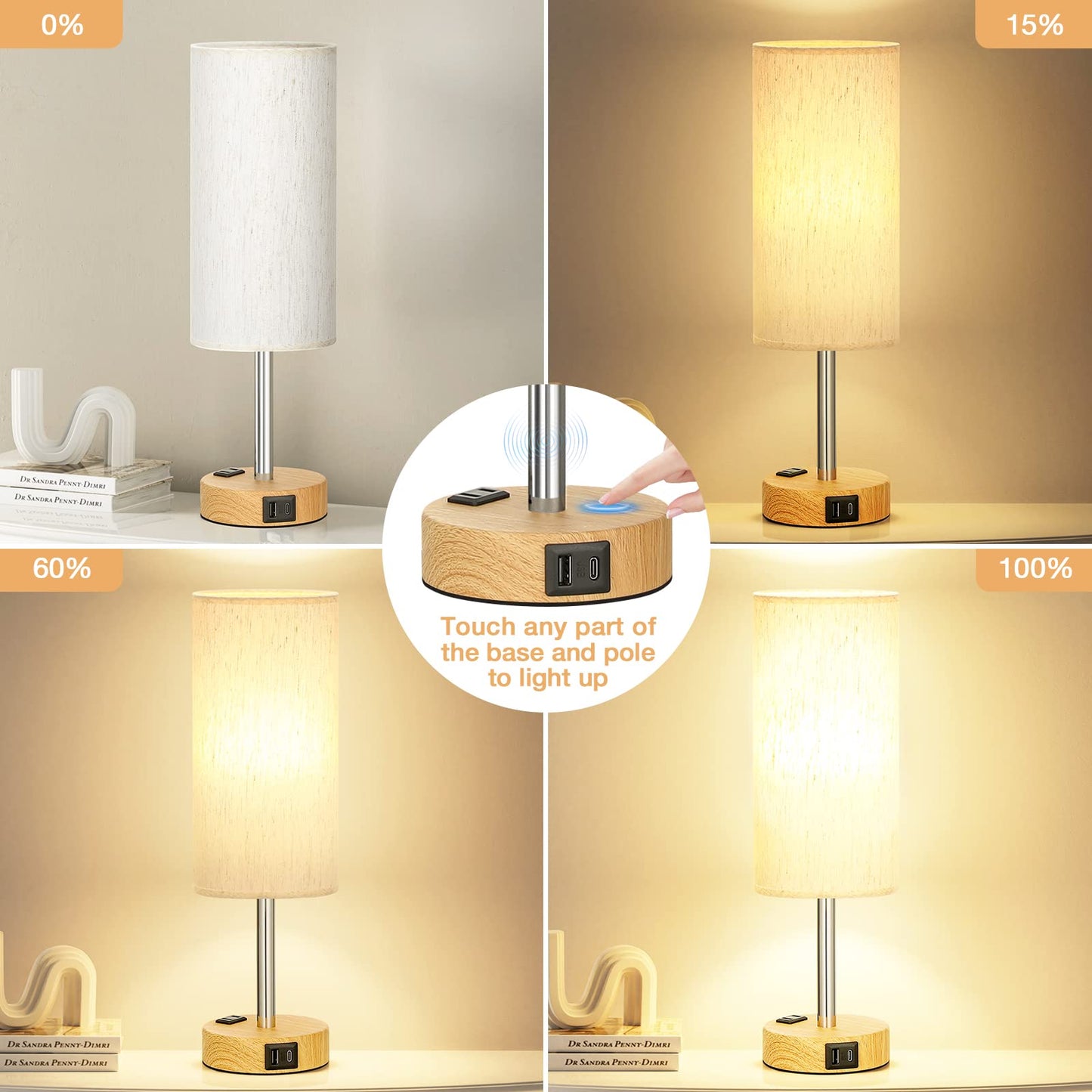 Touch Control Bedside Lamp