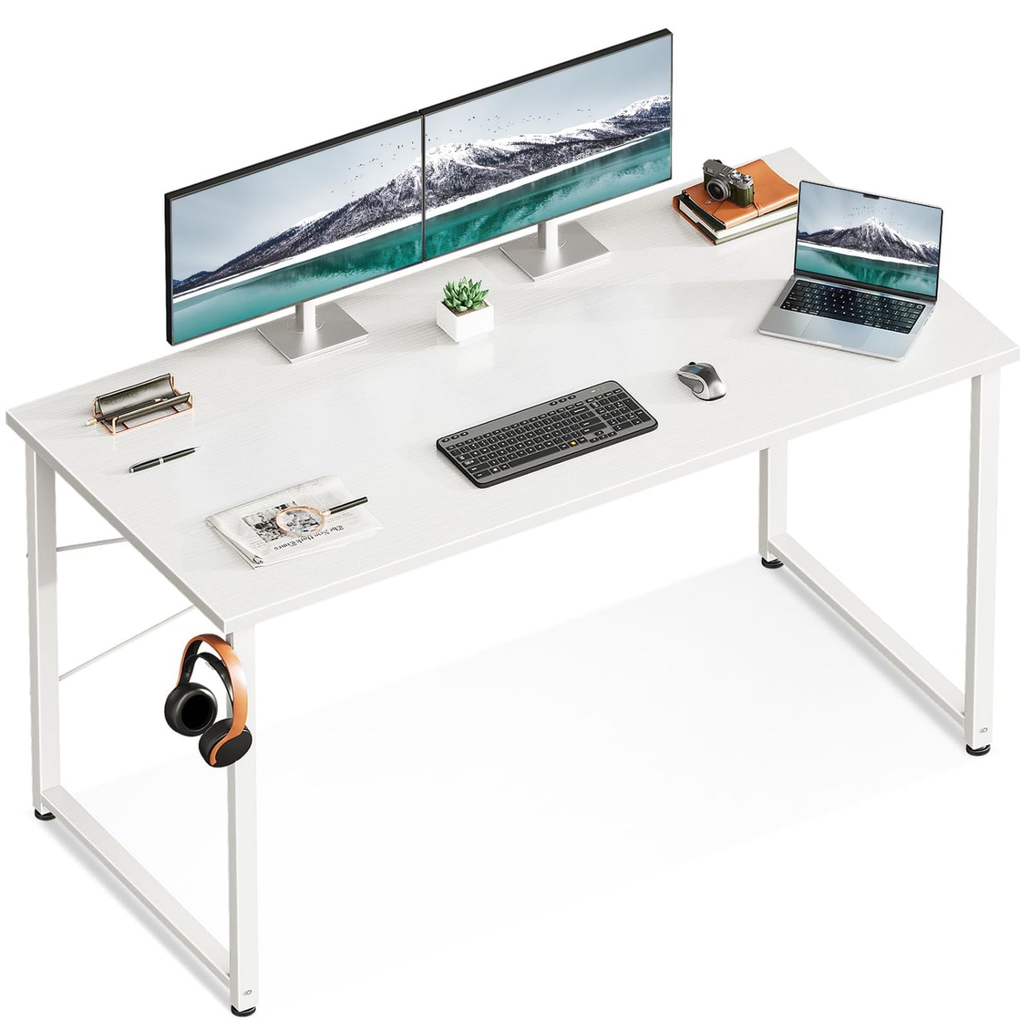 White - 48 Inches Computer Desk