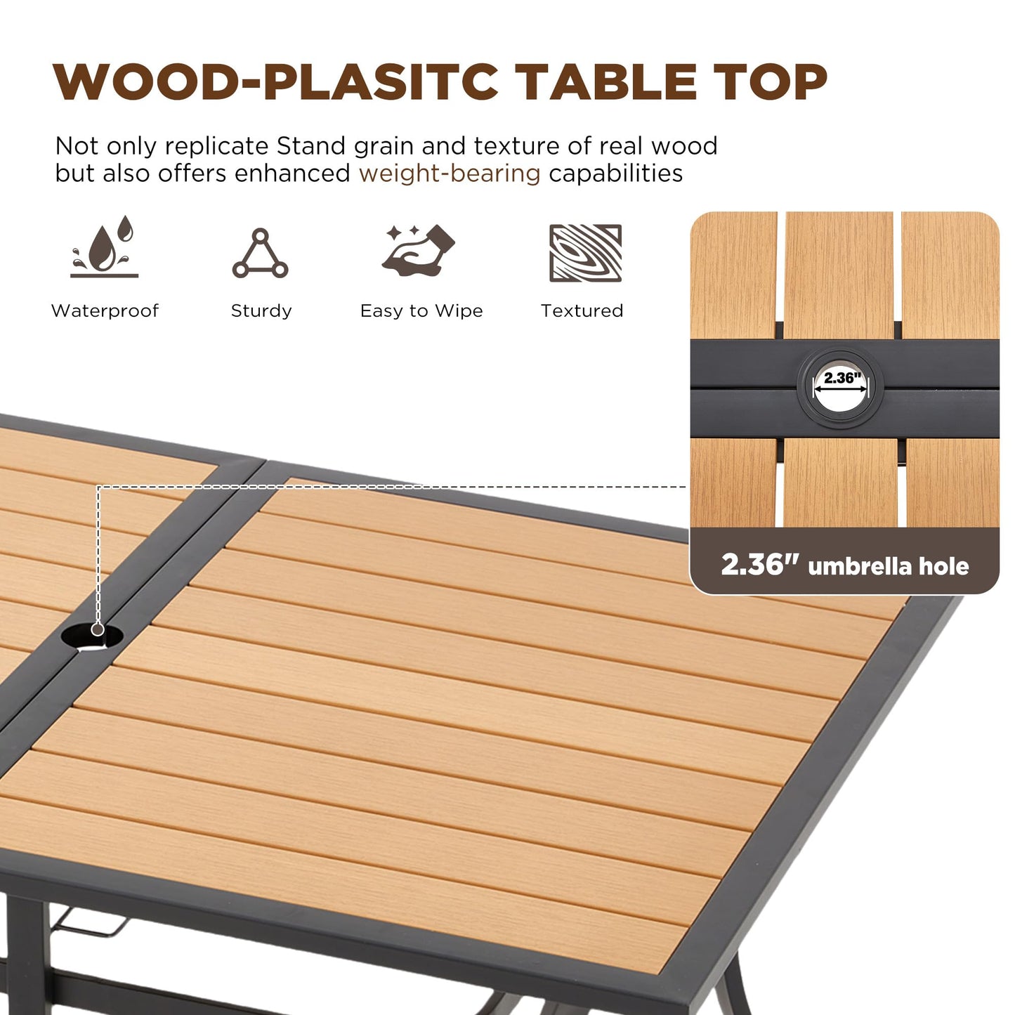 7-Piece All-Weather Rattan Patio Dining Set