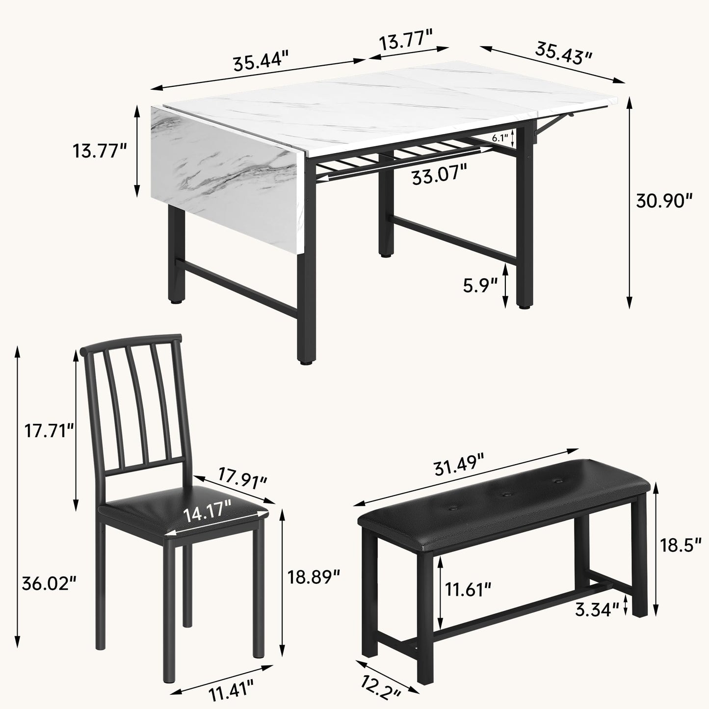 Marble White Dining Table