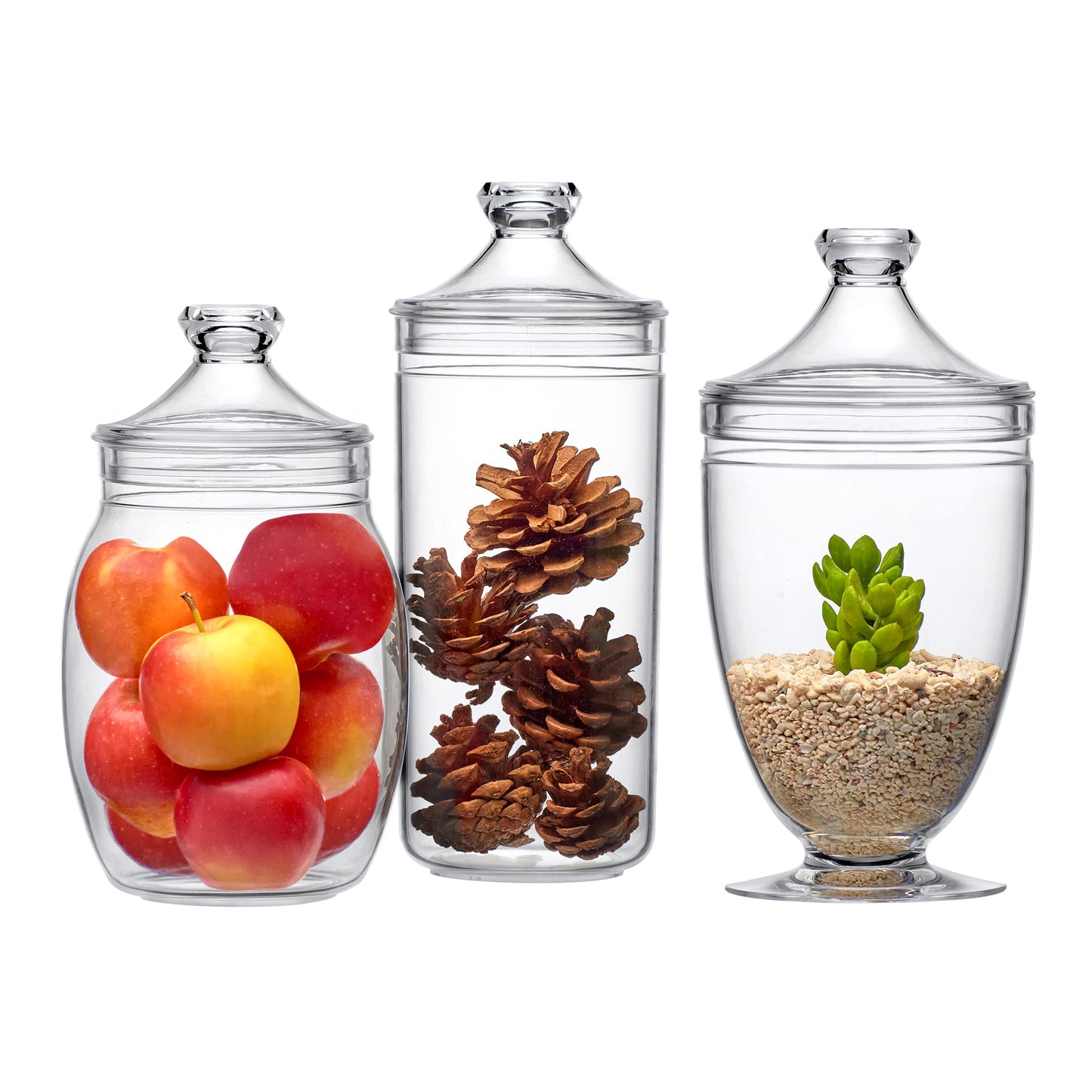 Clear Amazing Candy/Food Jars (3-Piece Set)