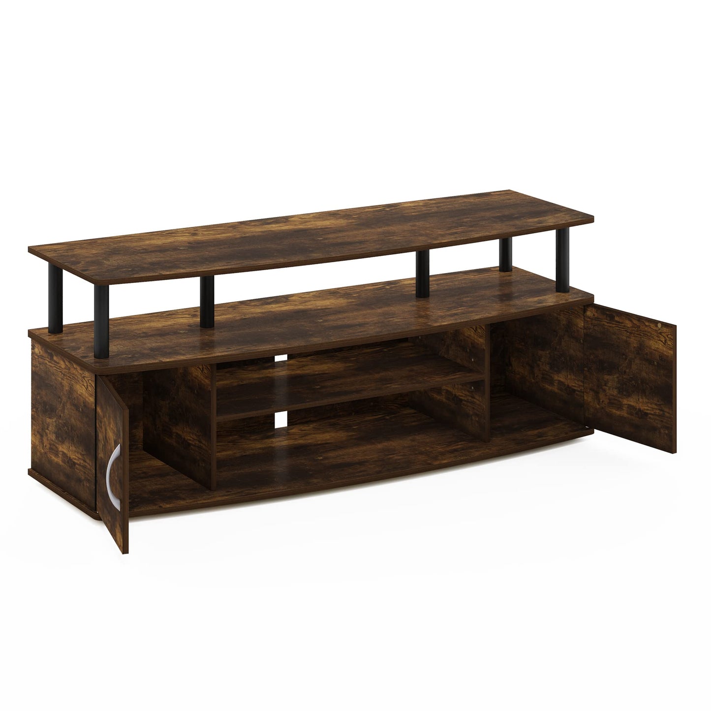 Amber Pine/Black - 55 inch TV Desk