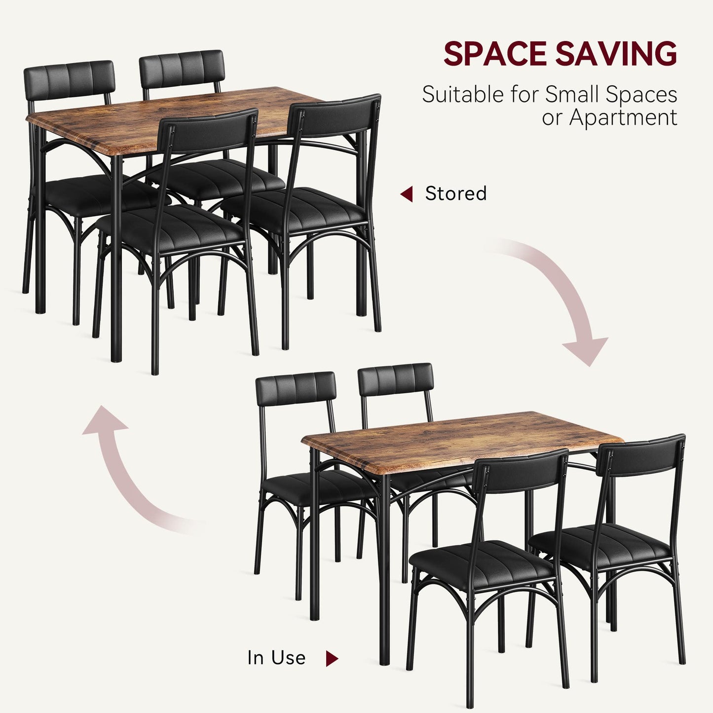 Rustic Brown Dining Table