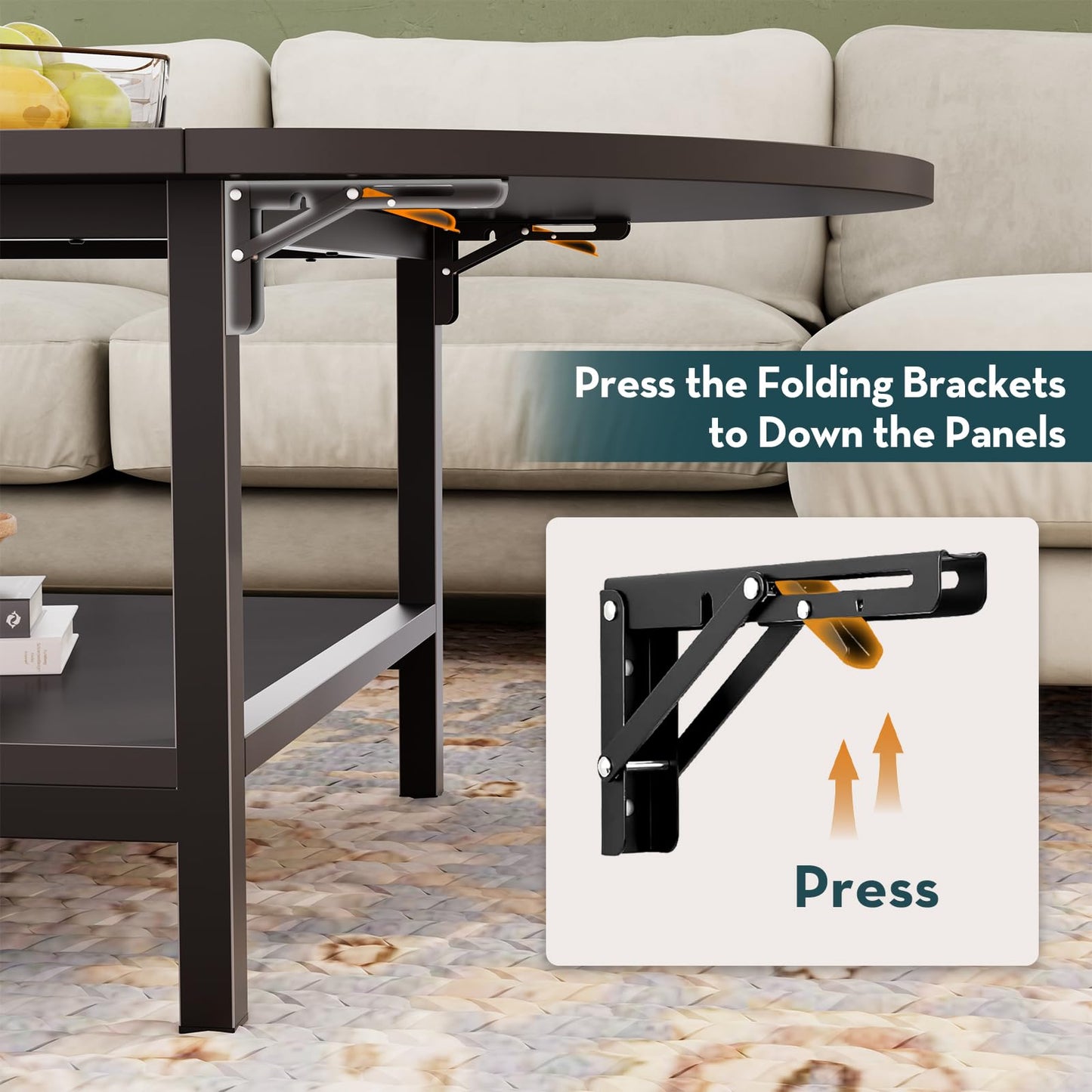Black Coffee Table Modern Extended Coffee Tables black
