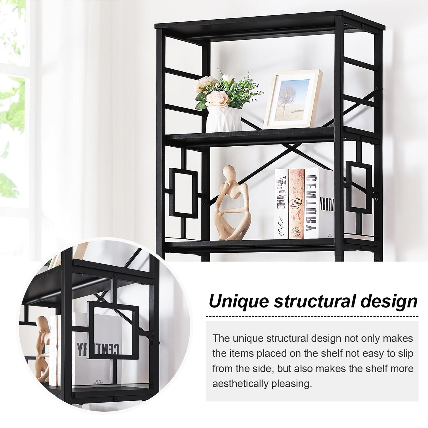 Black Tall Bookshelf