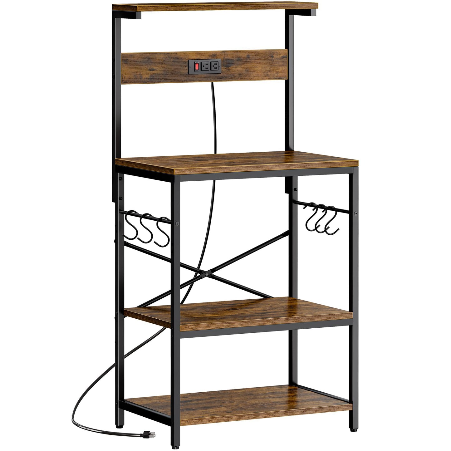 Rustic Brown Kitchen Bakers Coffee Bar Table
