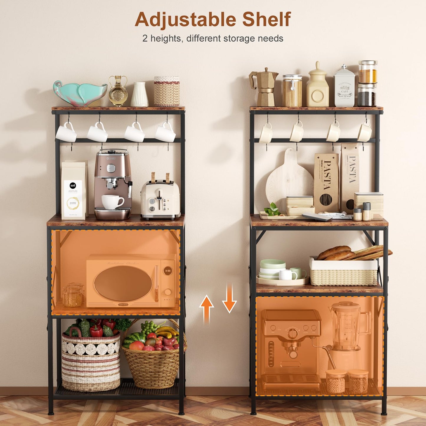 Rustic Brown Coffee Bar Table