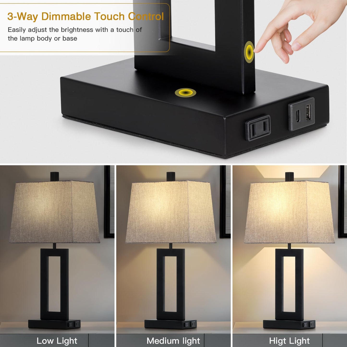 Modern Table Lamp Set of 2
