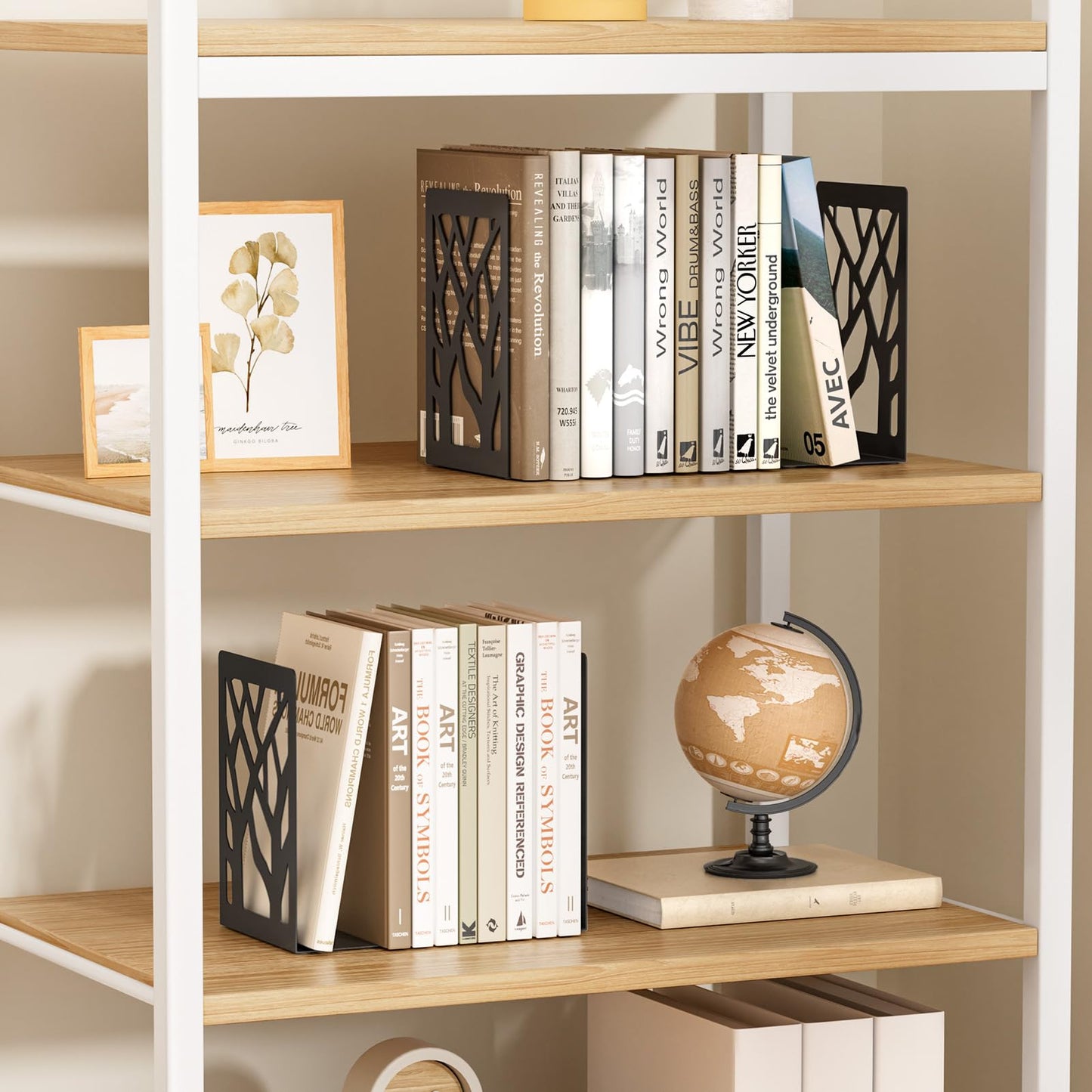 Tree Design Bookends for Shelves