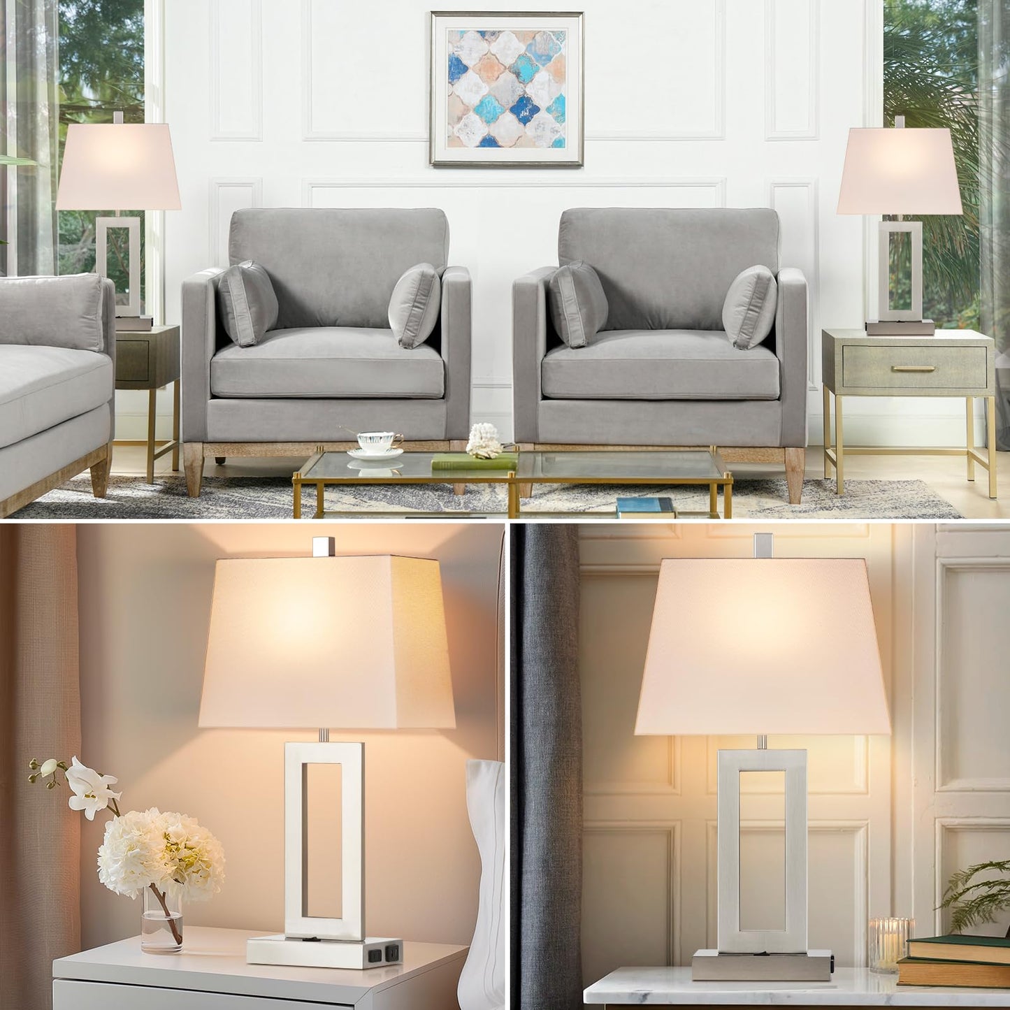 Set of 2 Modern Table Lamps