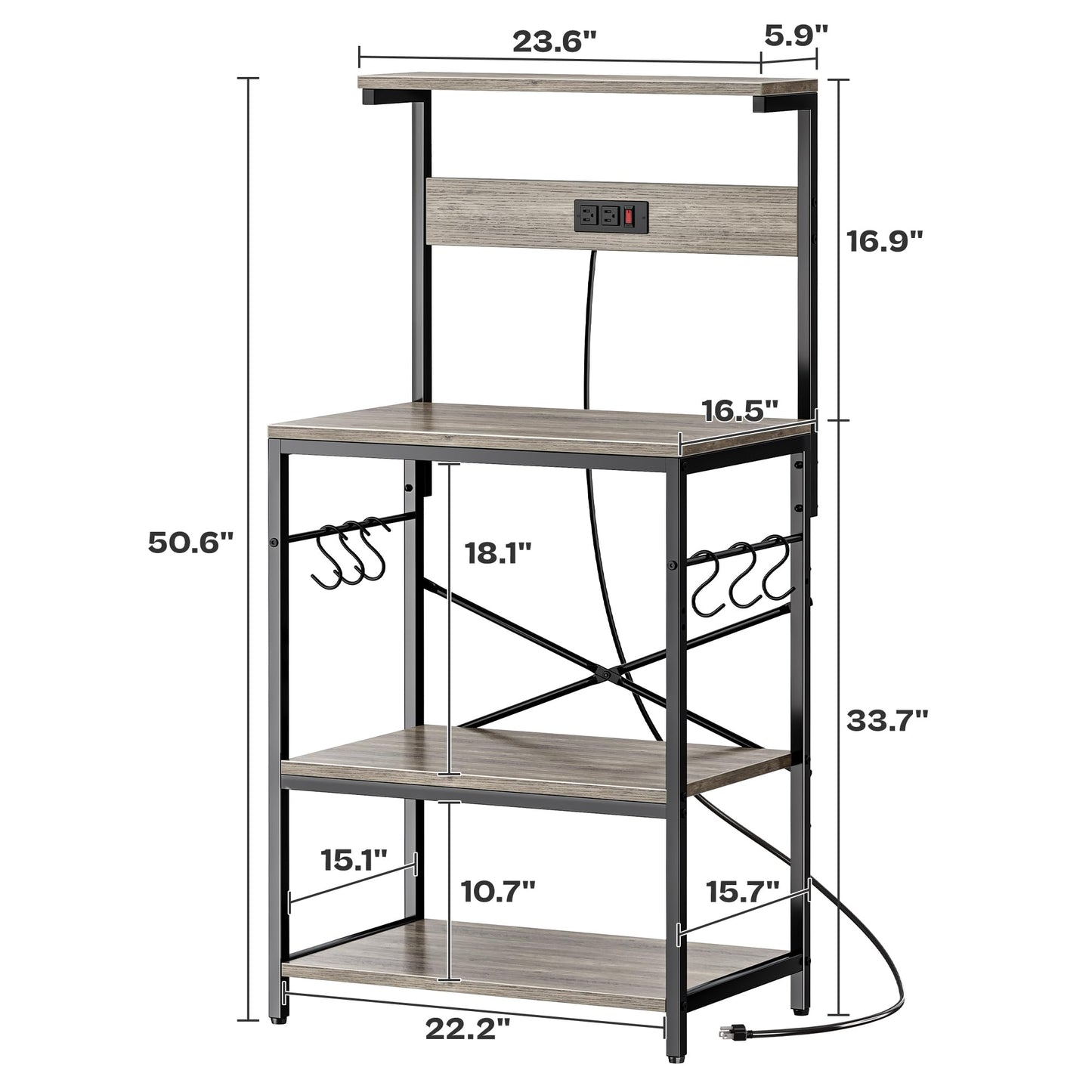 Greige Kitchen Rack