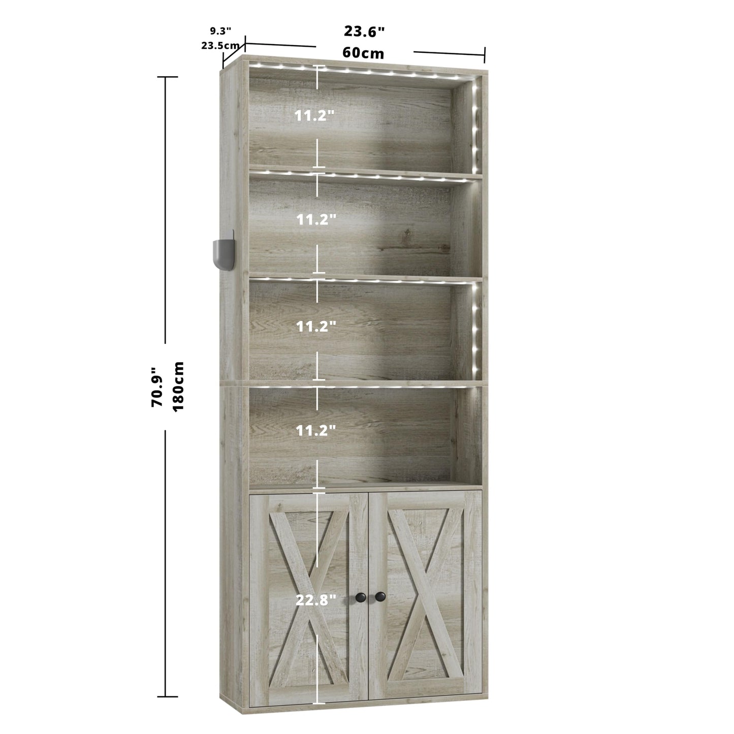 Beige Maple Tall Bookcase
