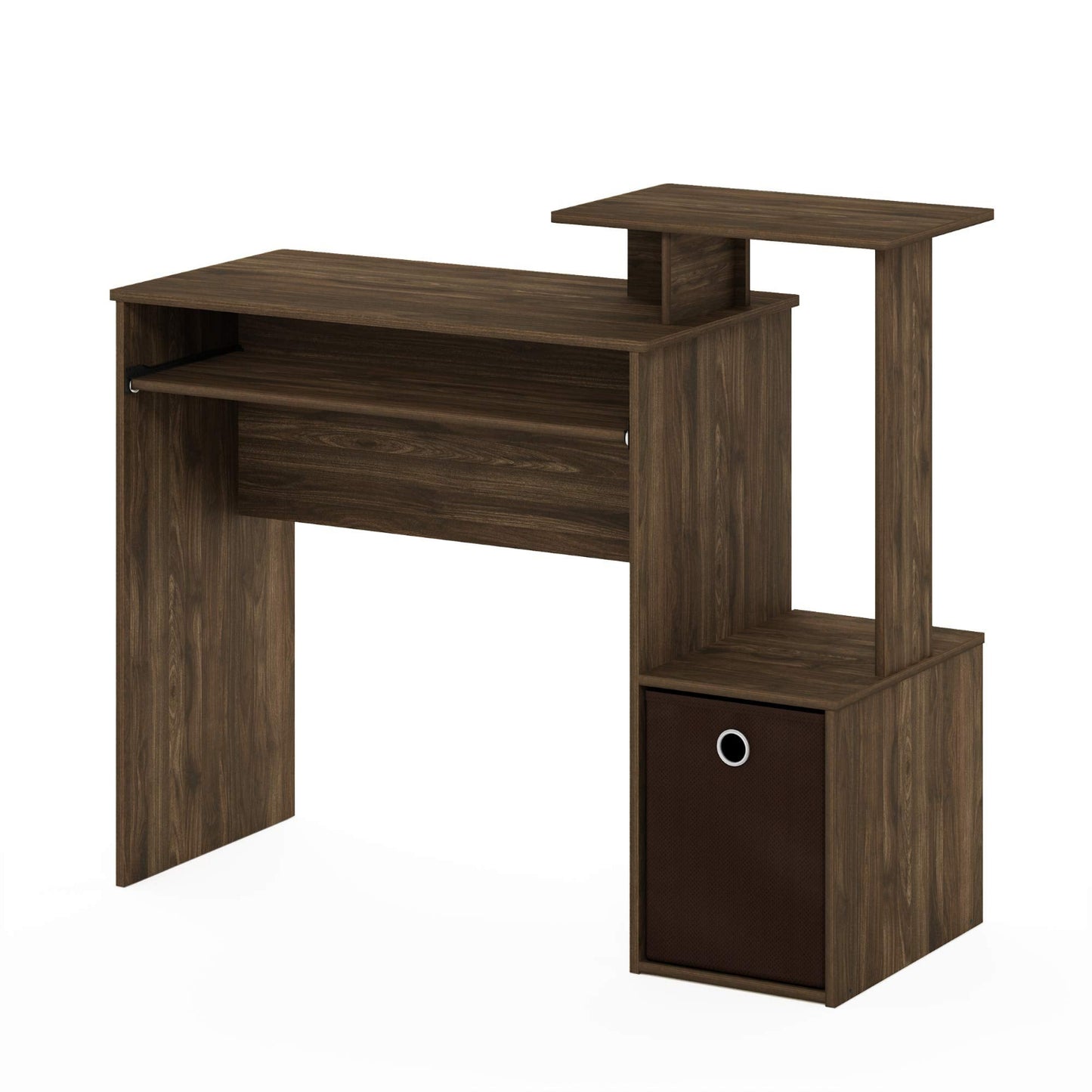 Walnut/Dark Brown Home Office Computer Desk