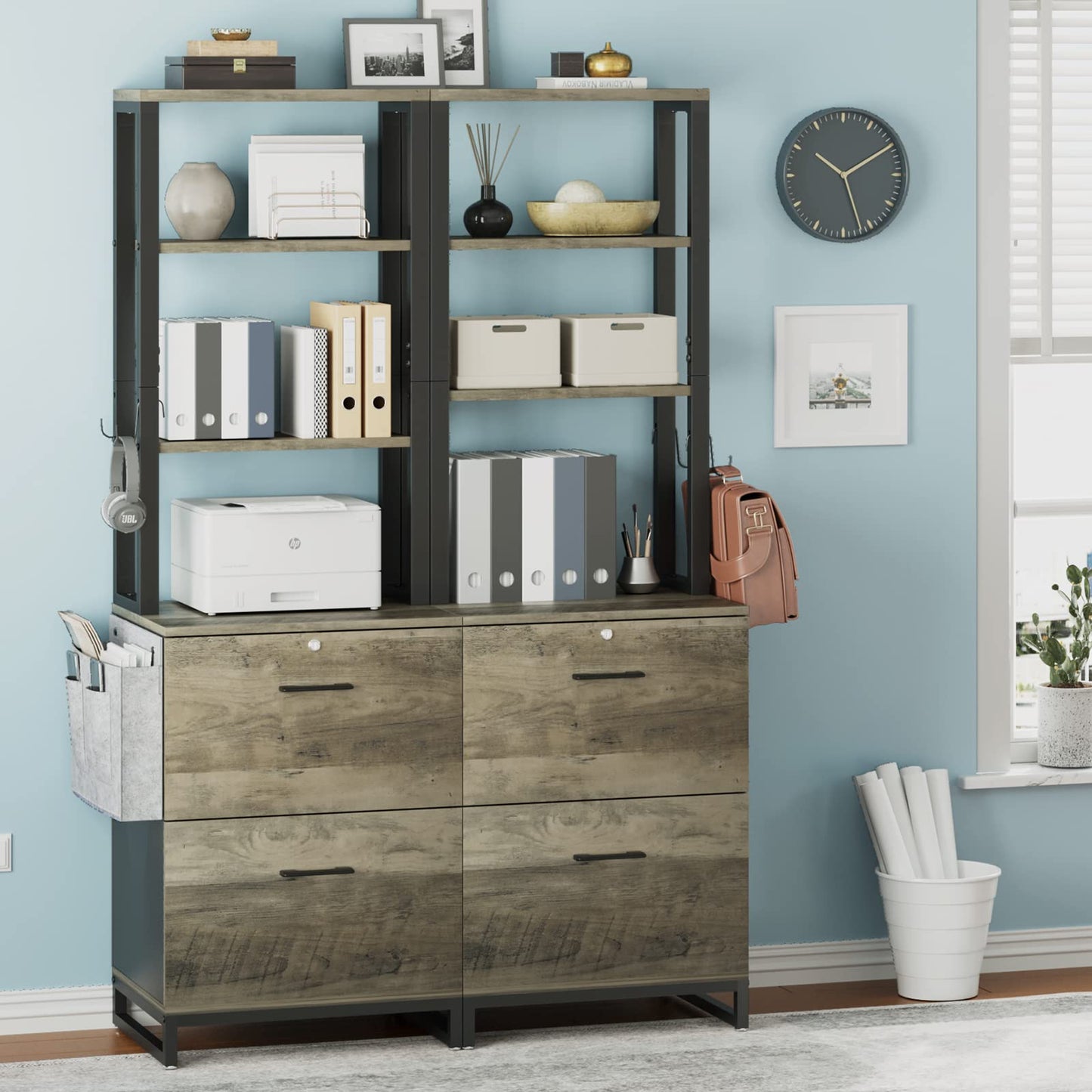 2 Drawer File Cabinet with Lock