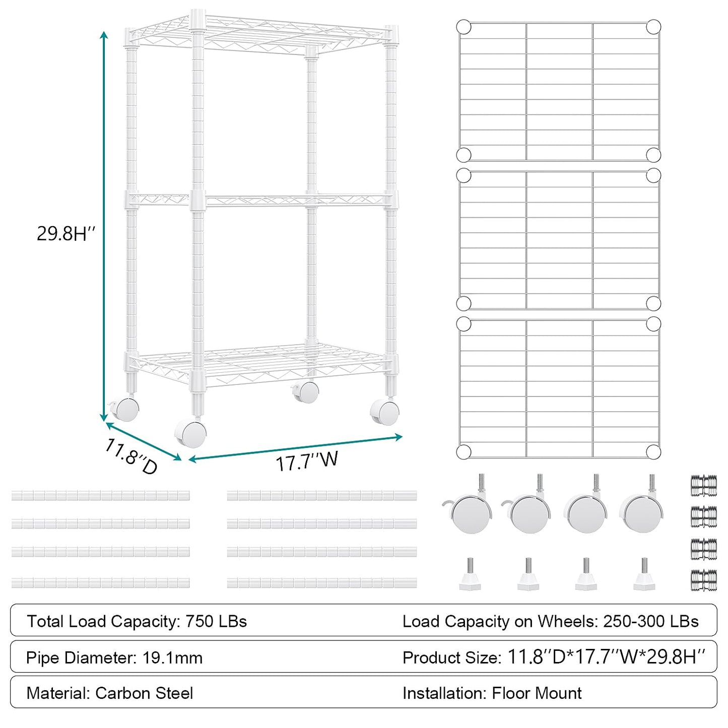 White Storage Shelves Rack And Kitchen Rack