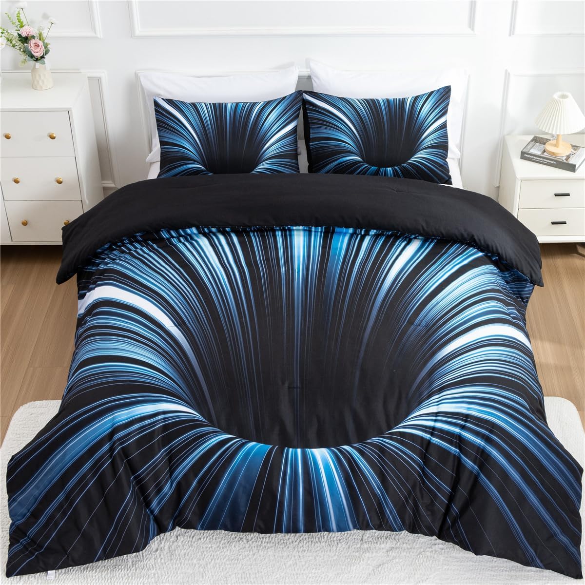 3D Abstract Geometric Comforter Set