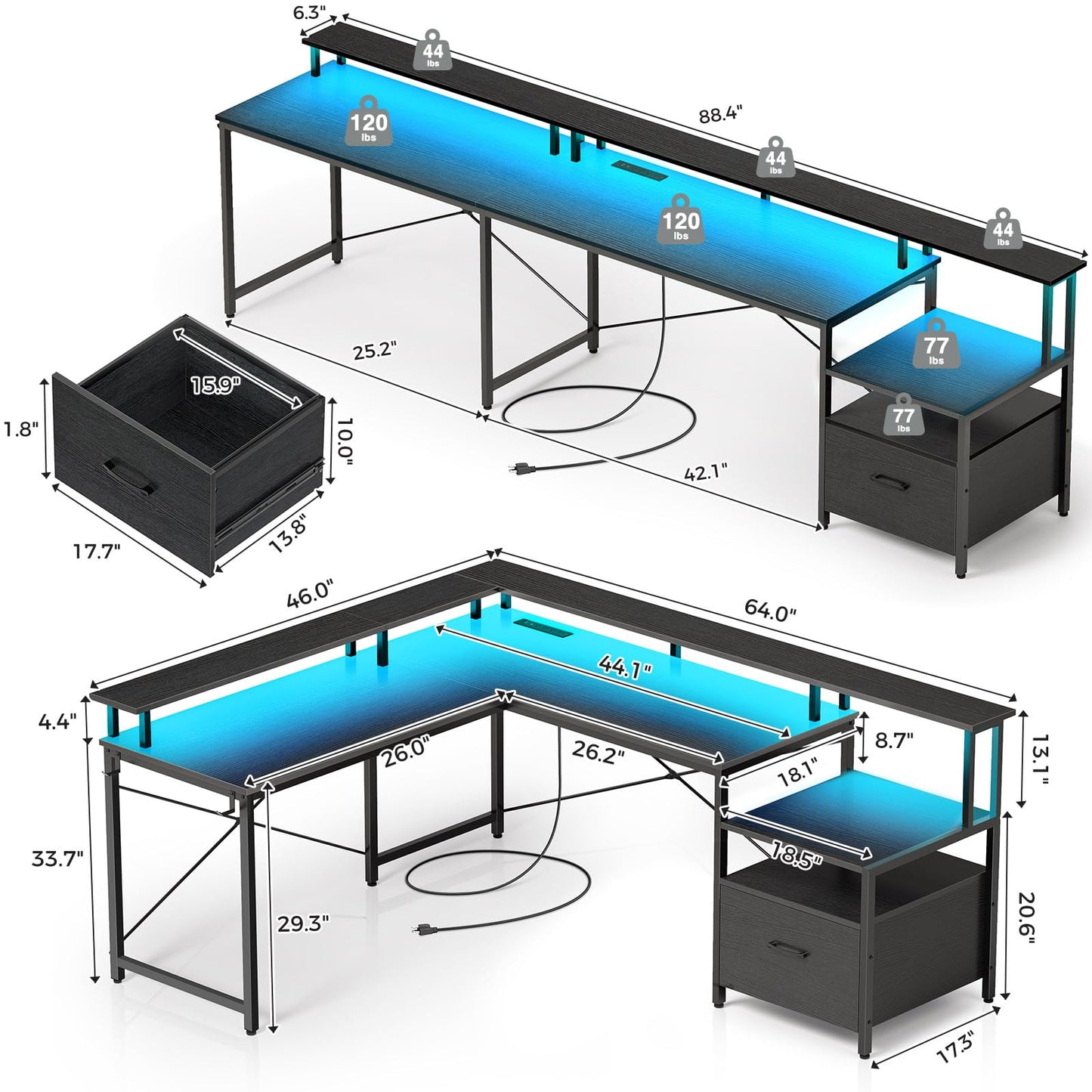 Black Computer Desk
