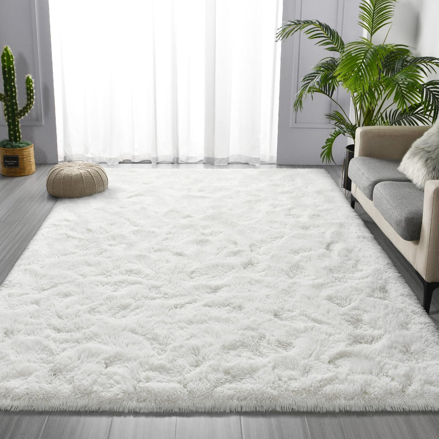 Cream White Area Rug(6' x 9')
