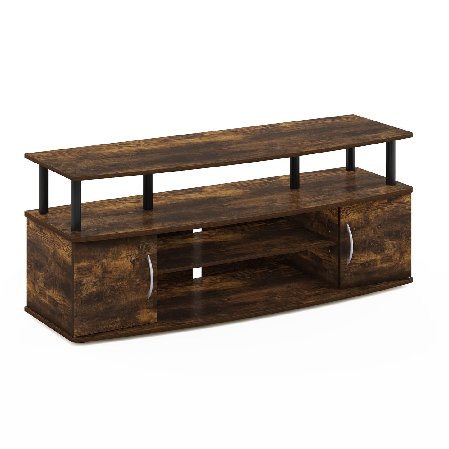 Amber Pine/Black - 55 inch TV Desk