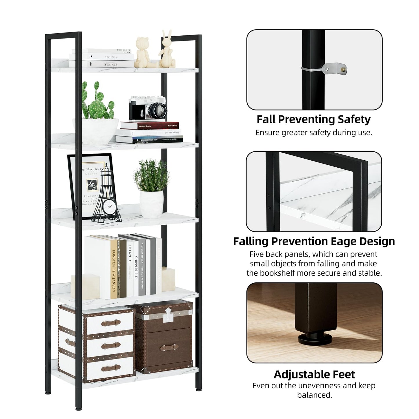 White Marble Bookshelf