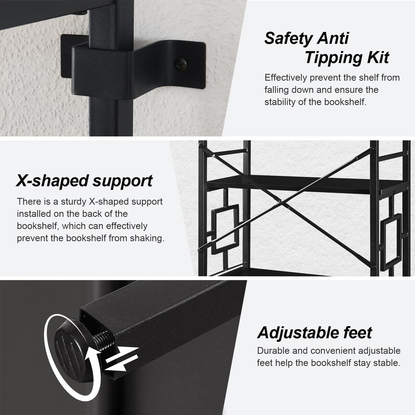 Black Tall Bookshelf