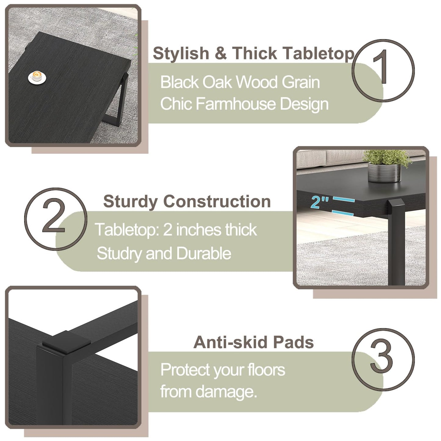Black Industrial Coffee Table
