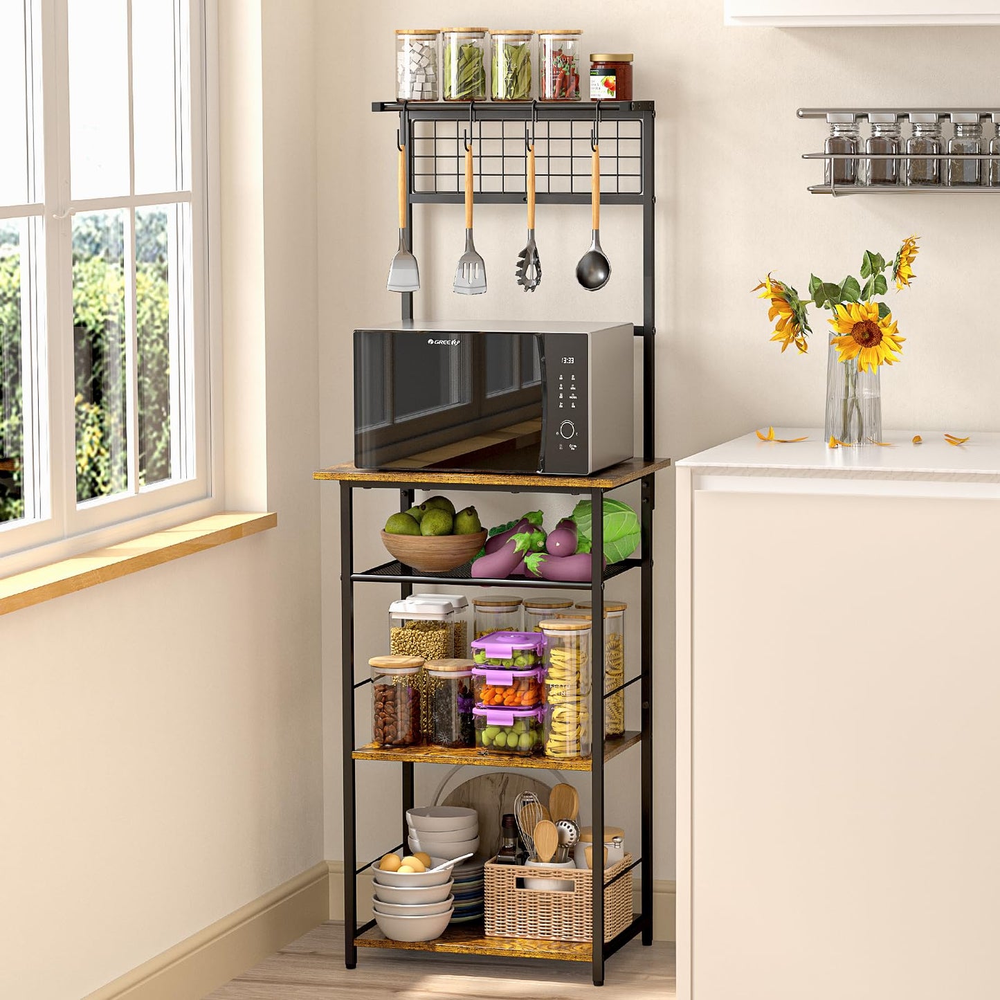 Brown Bookcases & Shelves Kitchen T Rack