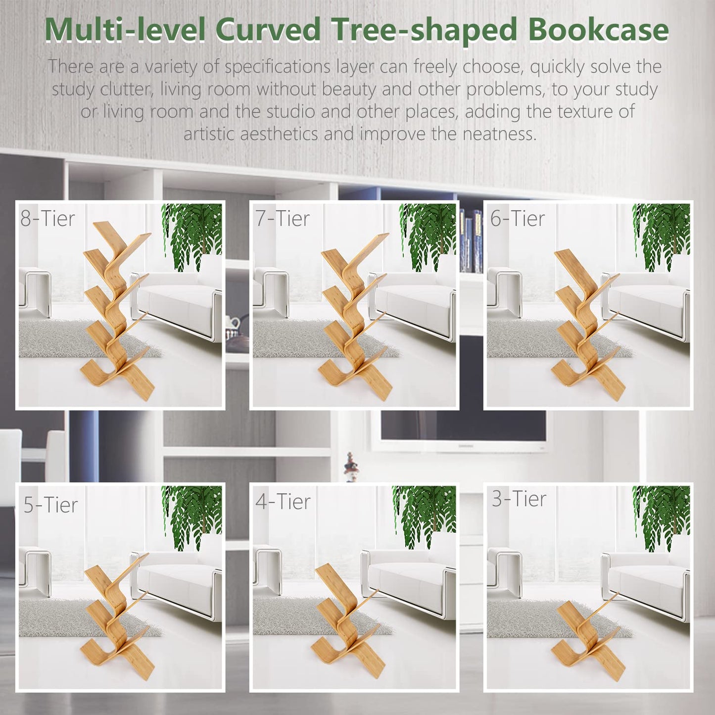 Natural BambooTree Bookshelf