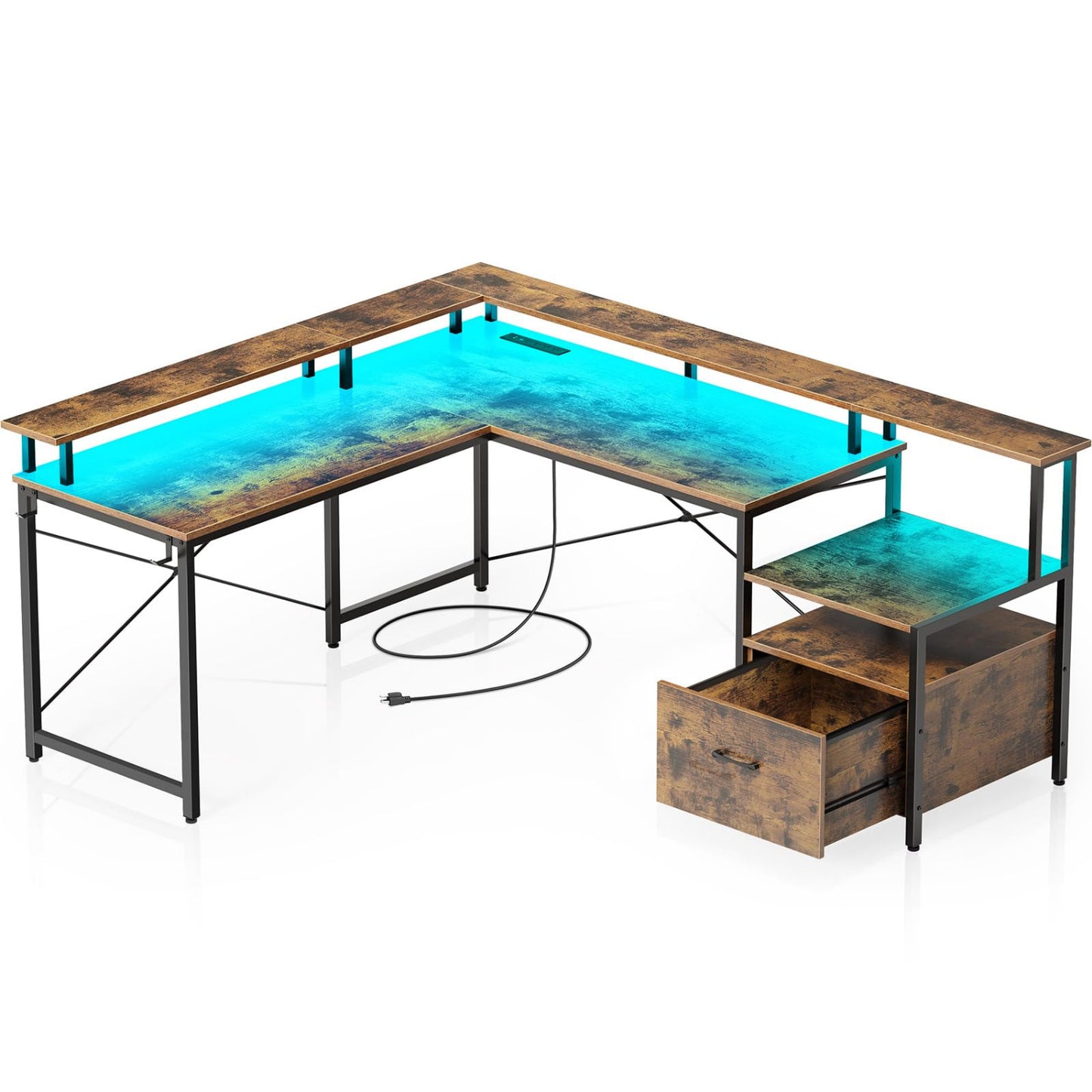 Rustic Brown Computer Desk