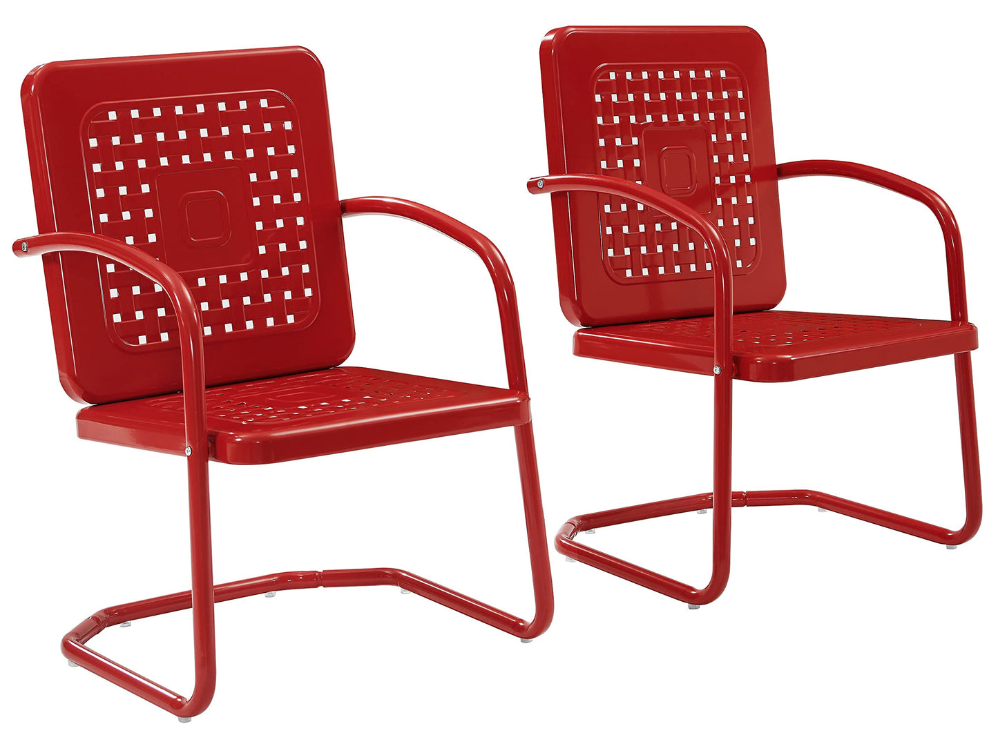 2-Piece Outdoor Chair Set - Retro Metal Patio Chairs