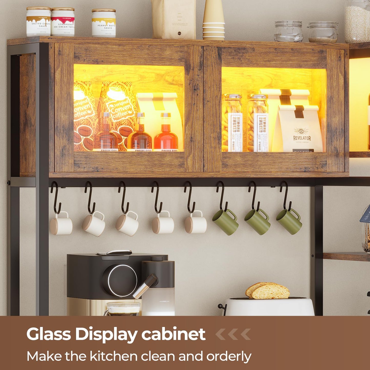 Rustic Brown Kitchen Rack