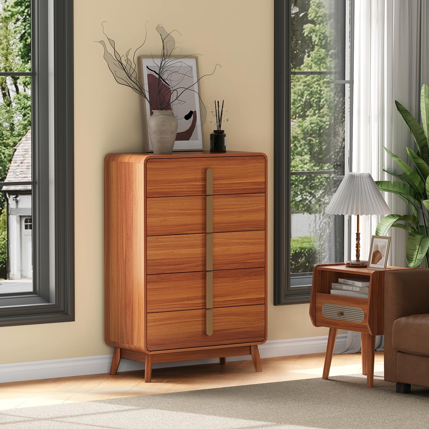 Mid Century Modern Dresser with Storage