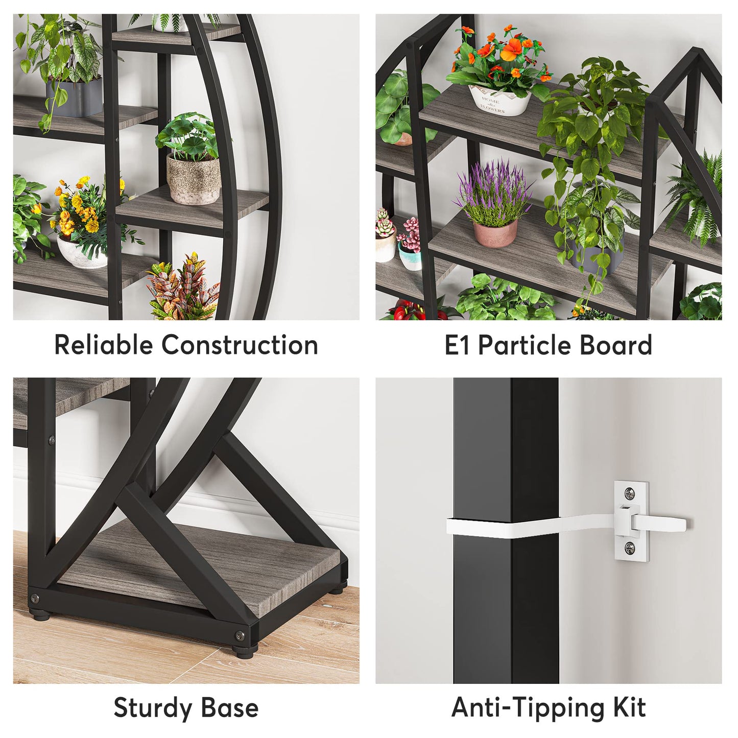 8 Tiered Curved Plant Stand