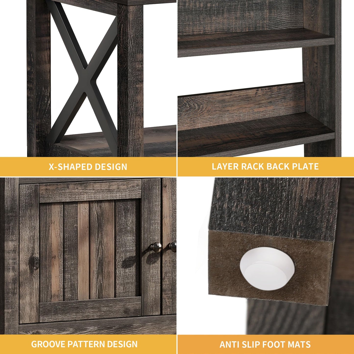 Brown Microwave Kitchen Rack
