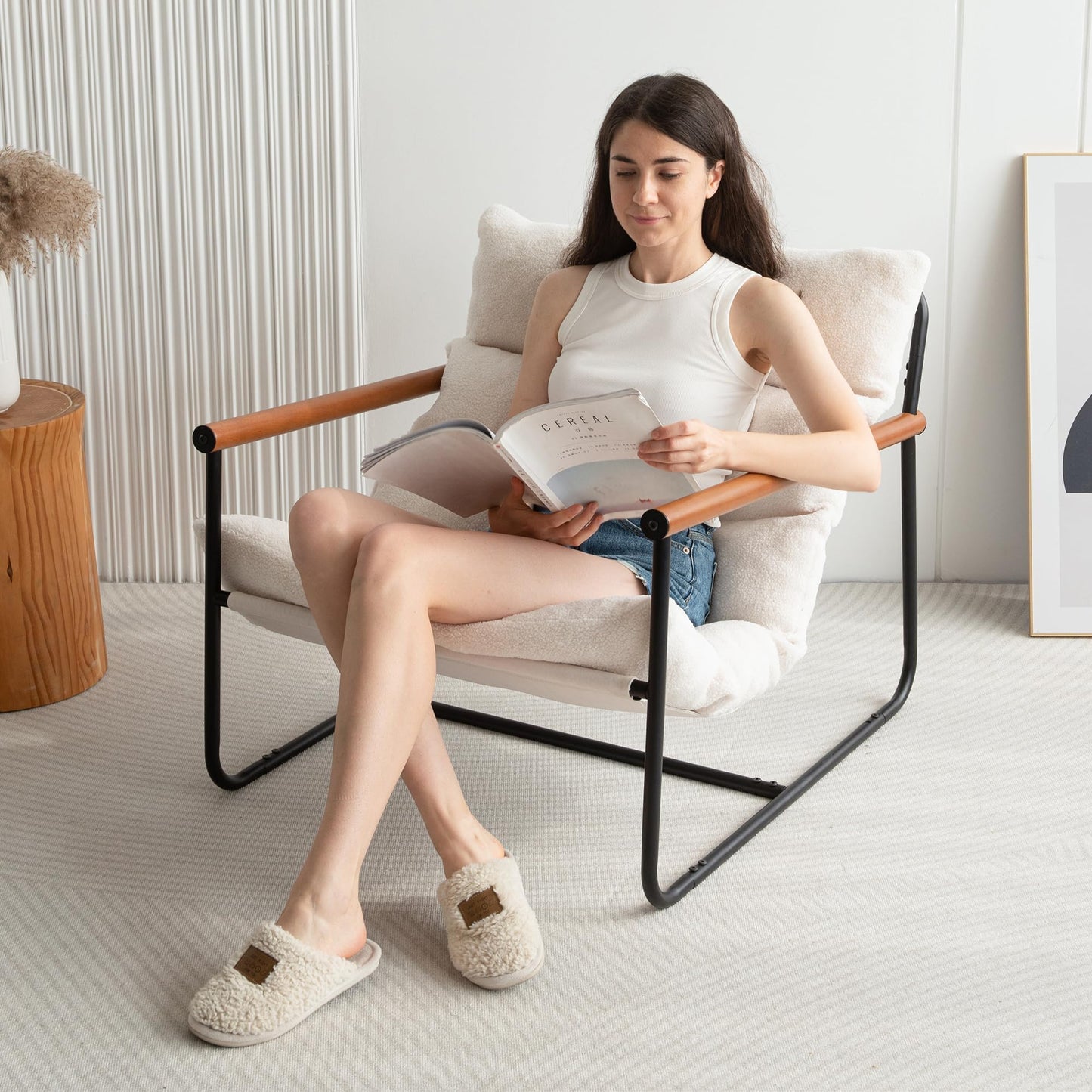 Boucle Arm Chair Living Room Chair
