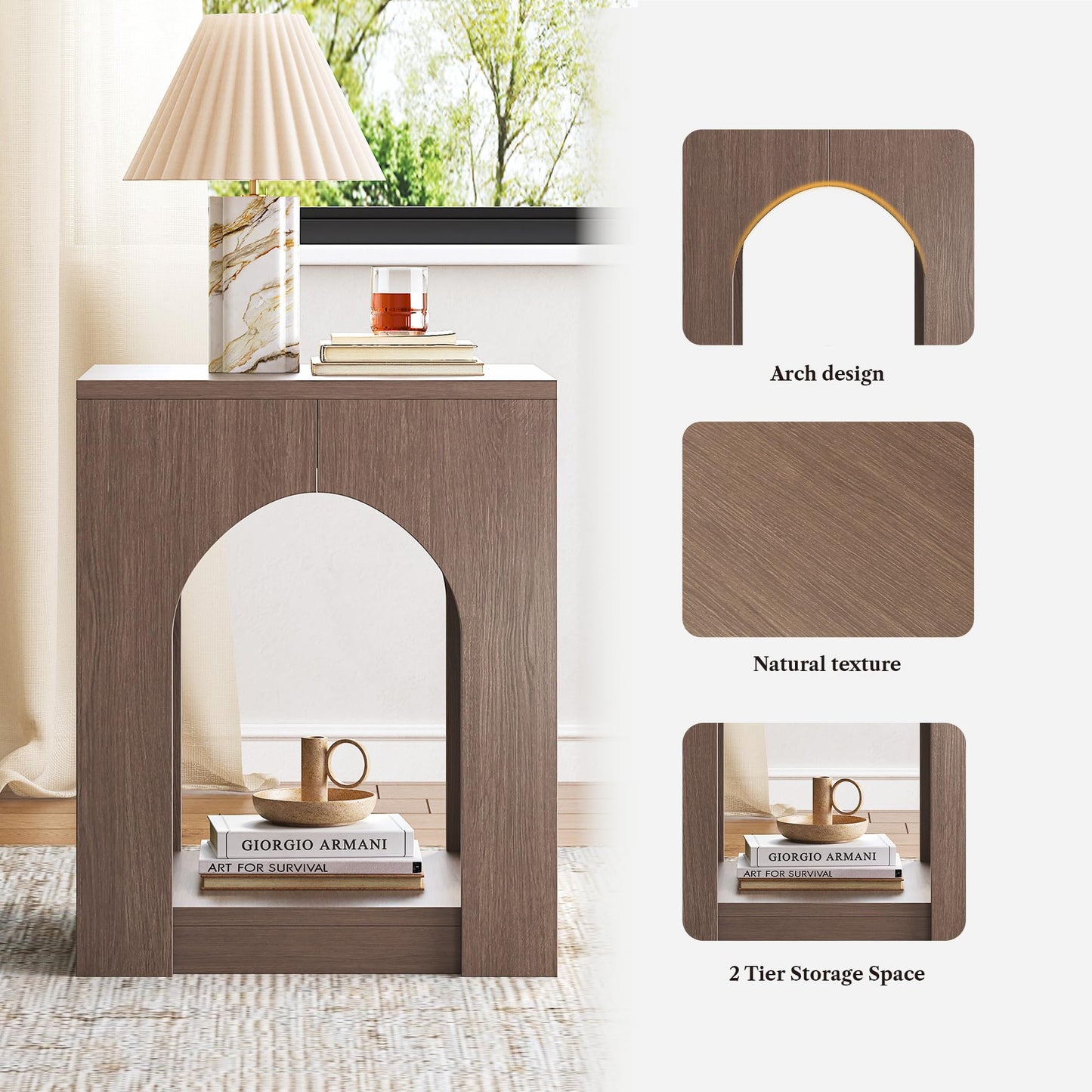 2-Tier Storage End Side Table