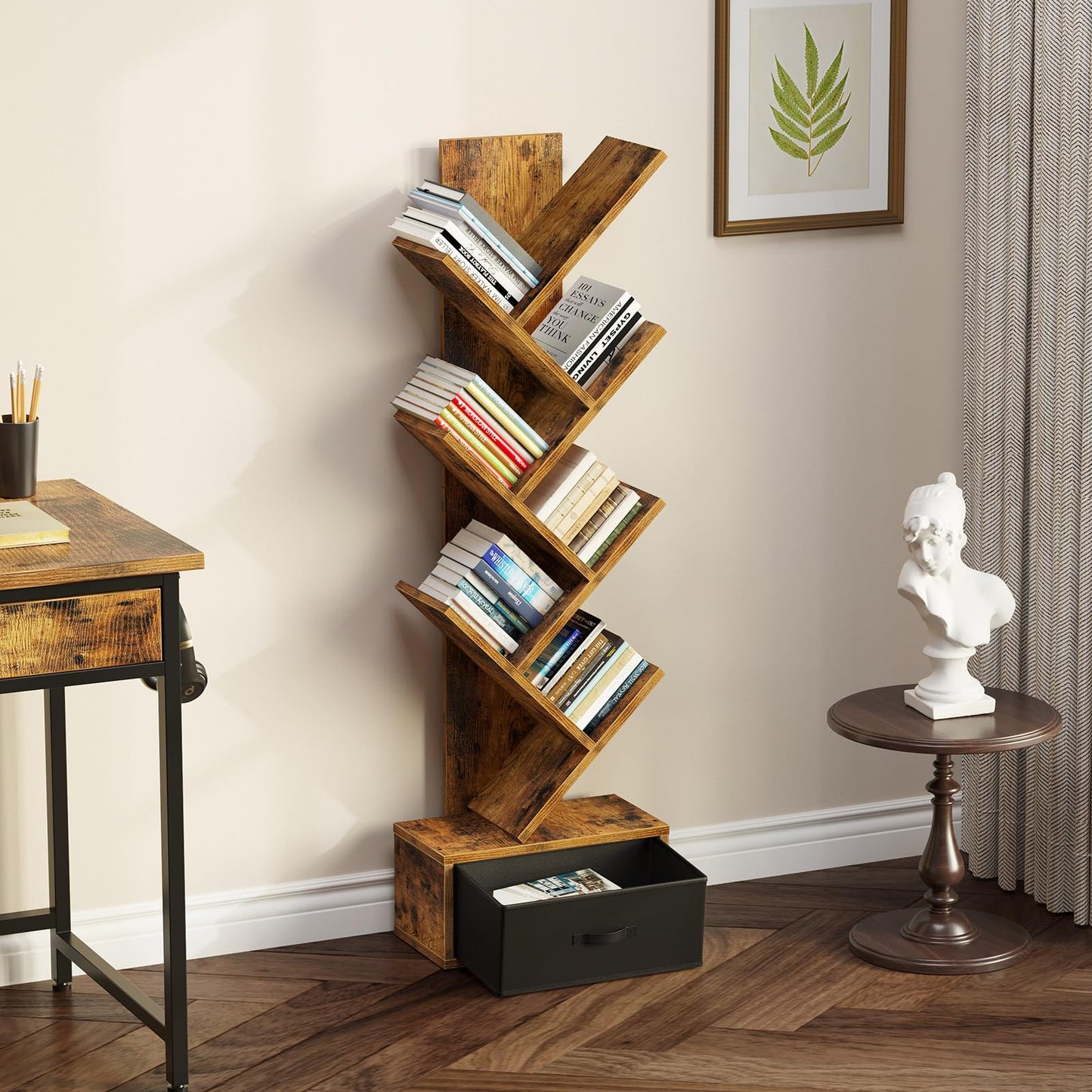 Rustic Brown Bookshelf