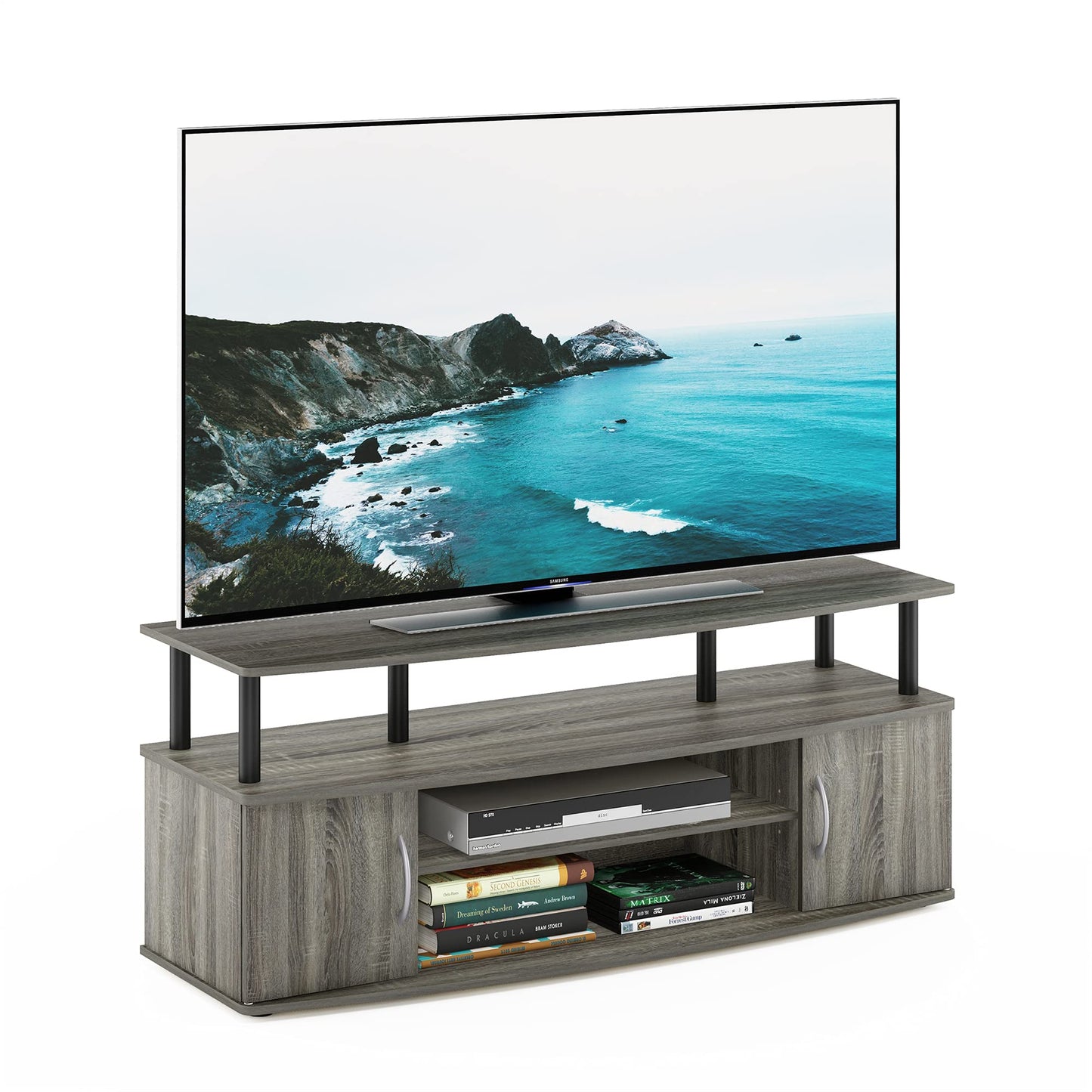 French Grey/Black - 55 Inch TV Stand