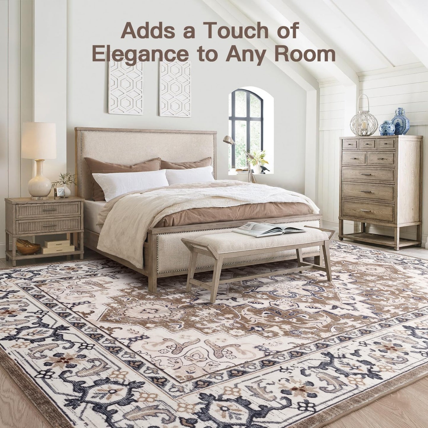 Floral Brown Area Rugs