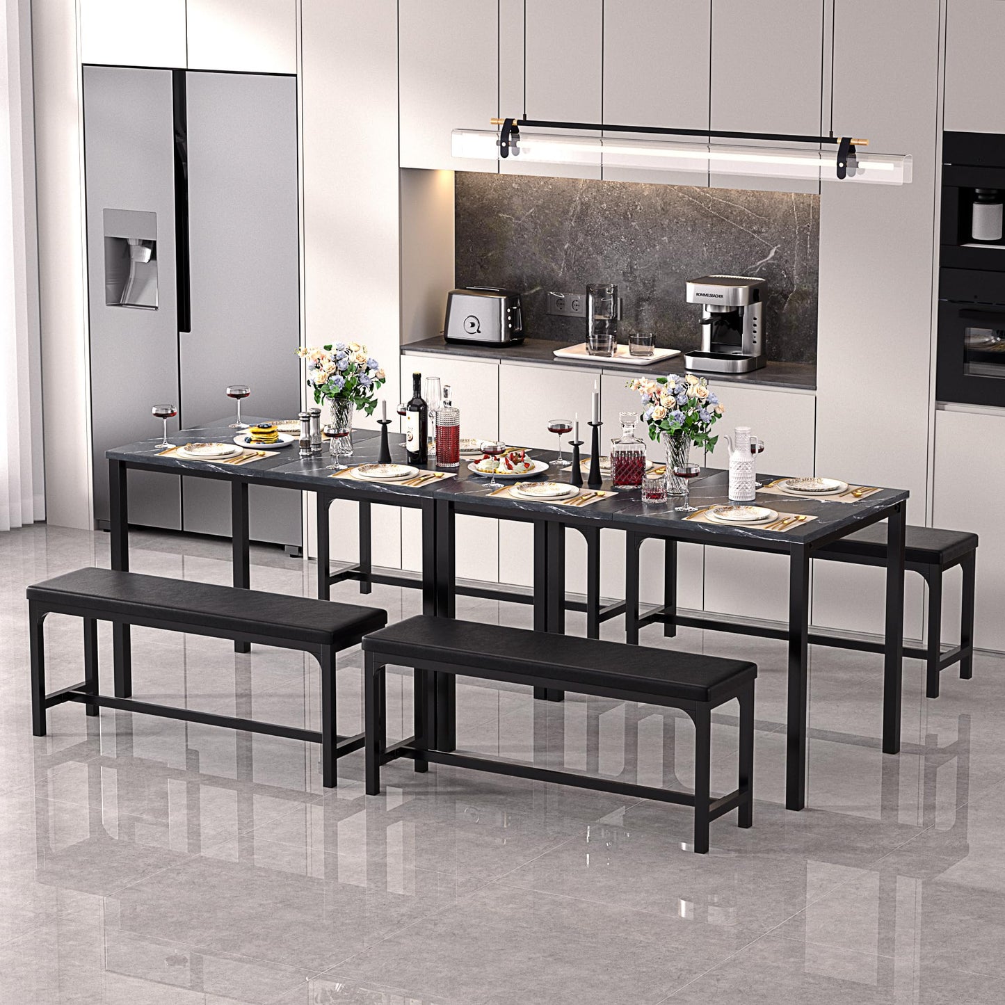 Black Extendable Kitchen Table