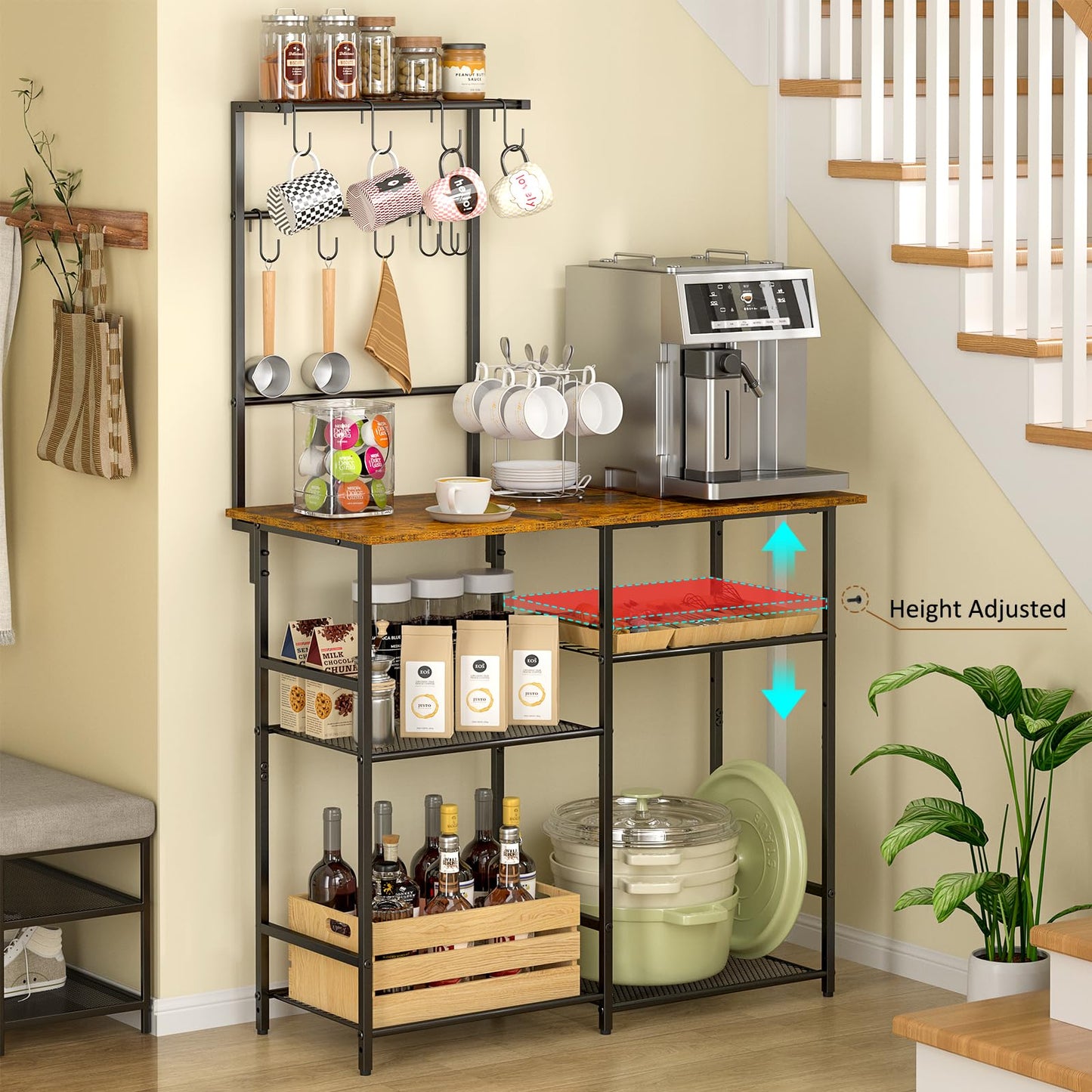 Rustic Brown Kitchen Stand