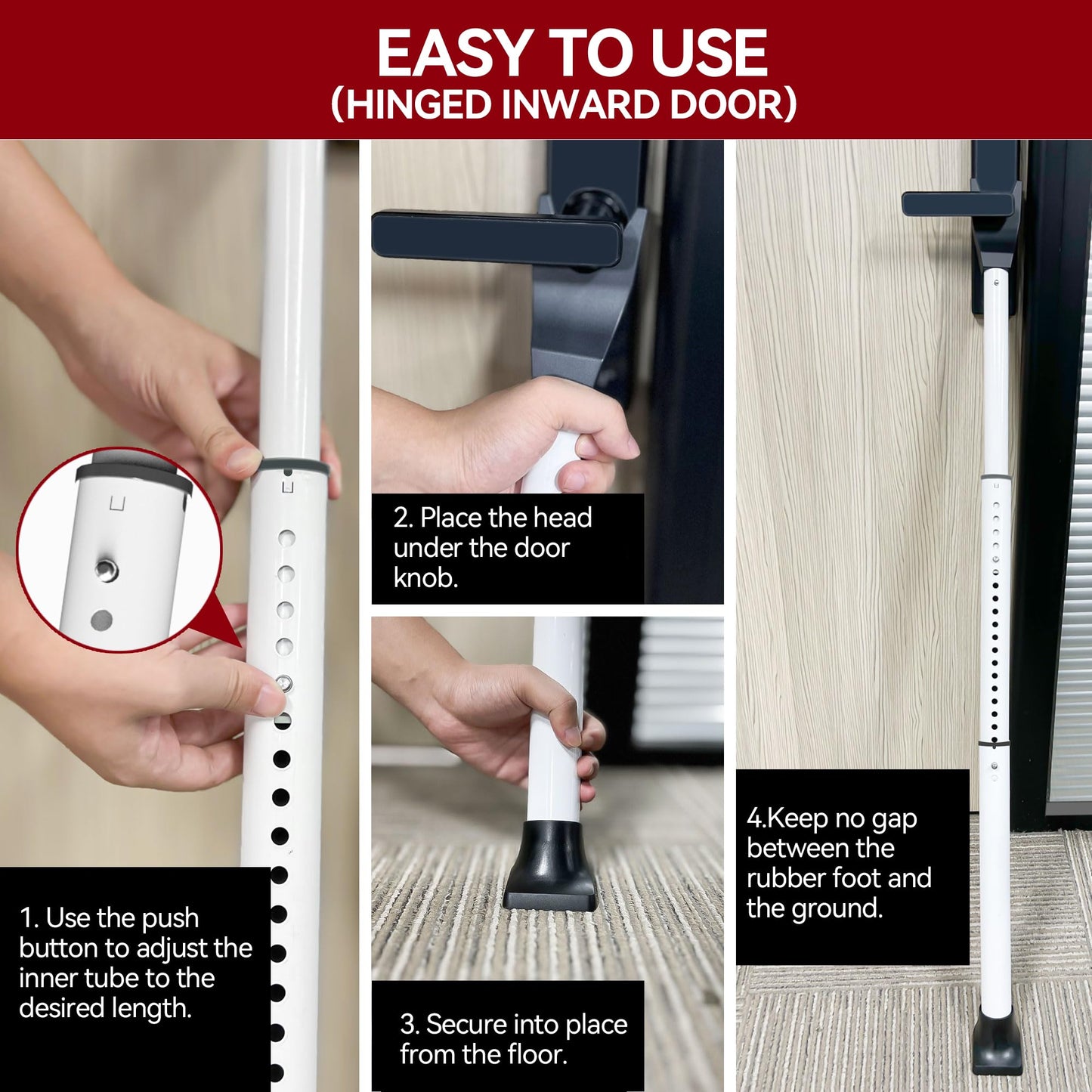 Upgraded Door Security Bar & Door Stopper