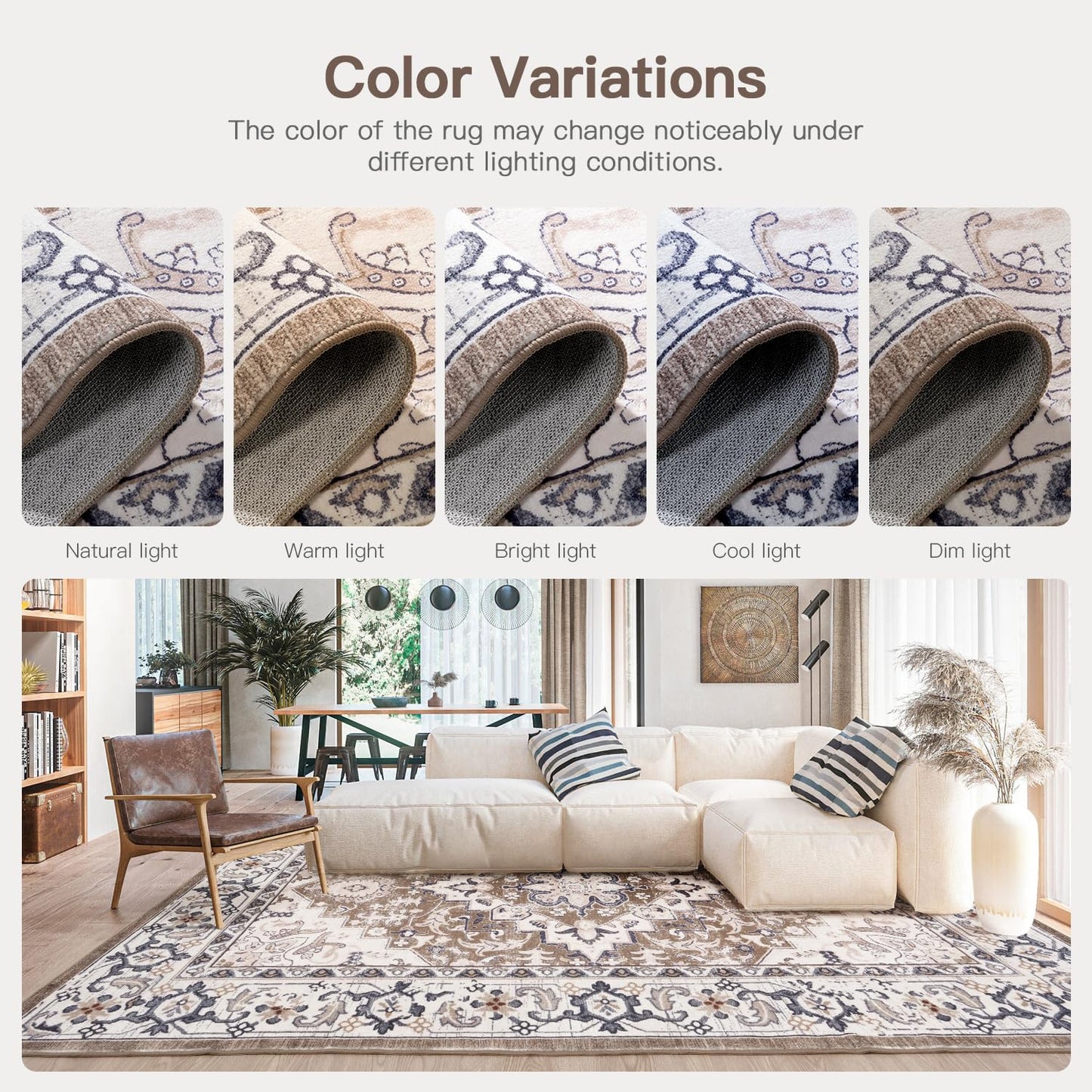 Floral Brown Area Rugs