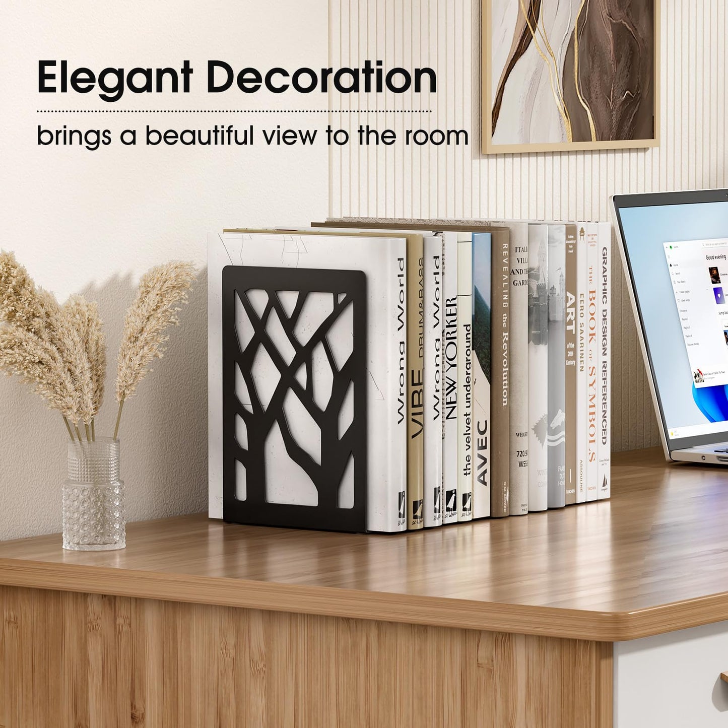 Tree Design Bookends for Shelves