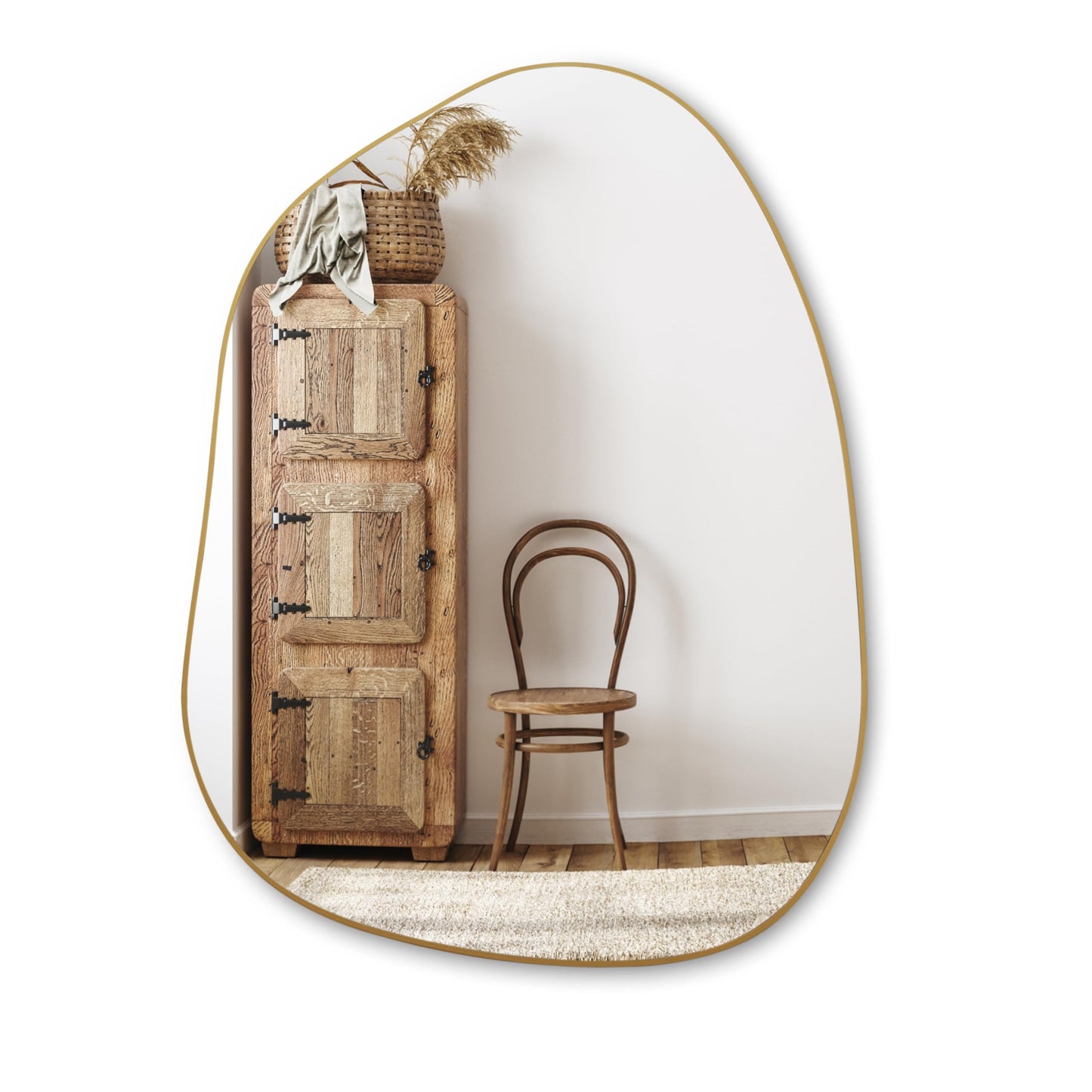 Irregular Wall Mirror, Mirror for Bathroom, Bedroom, Living Room and Entryway