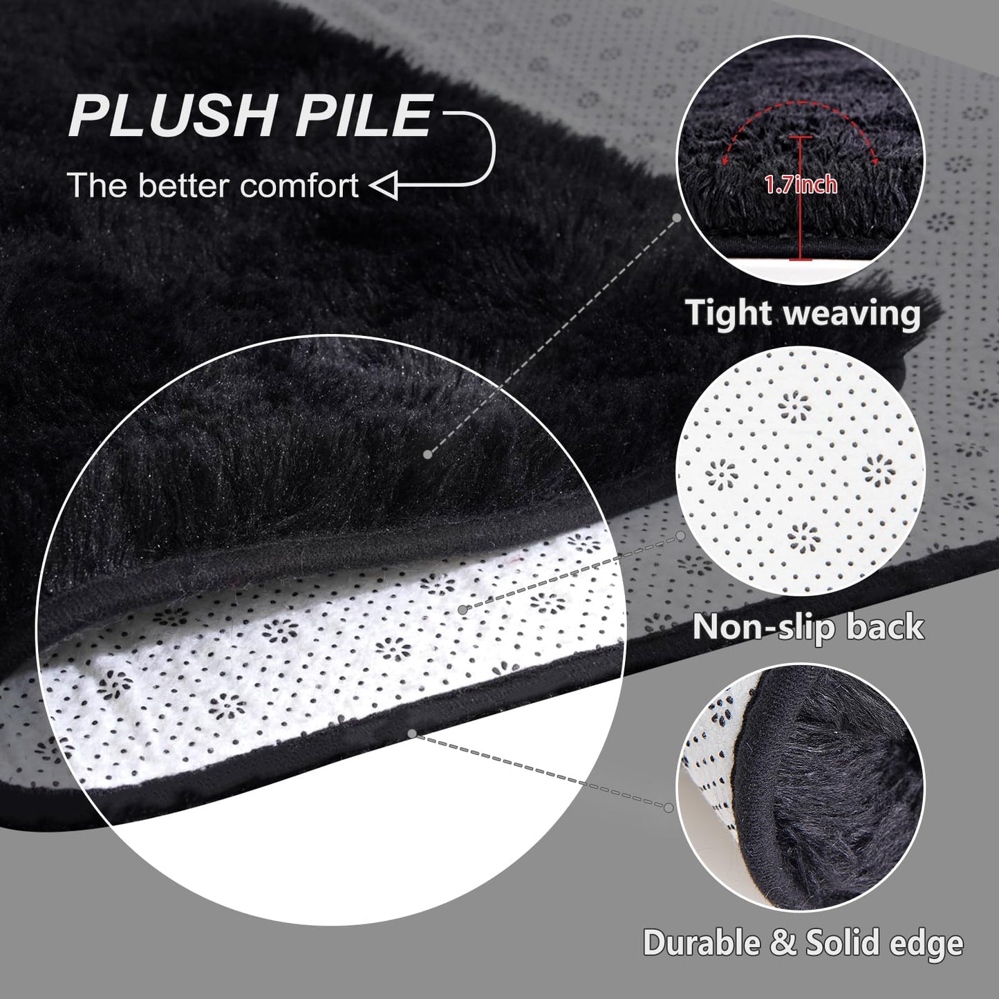 Soft Black Rugs