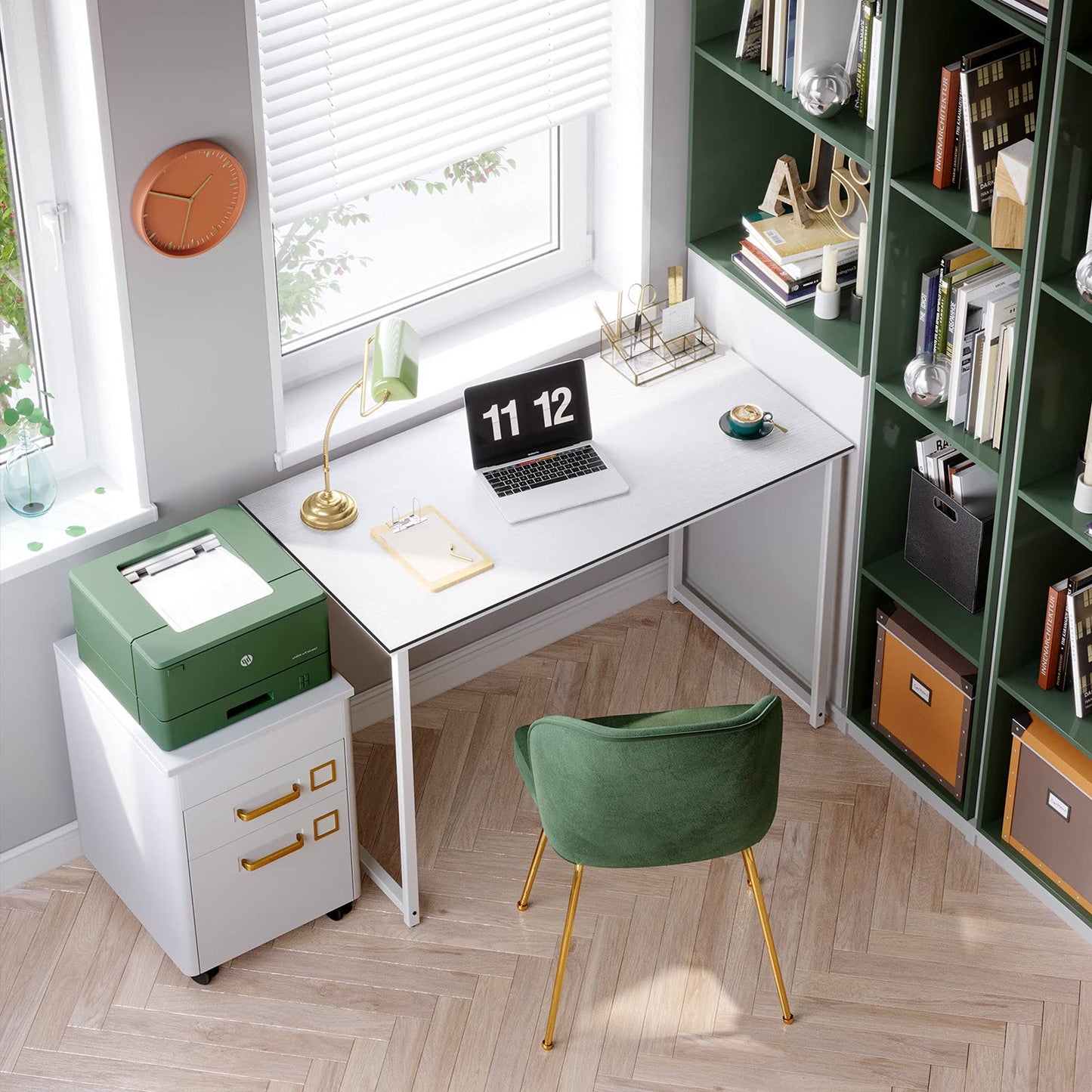 White - 48 Inches Computer Desk