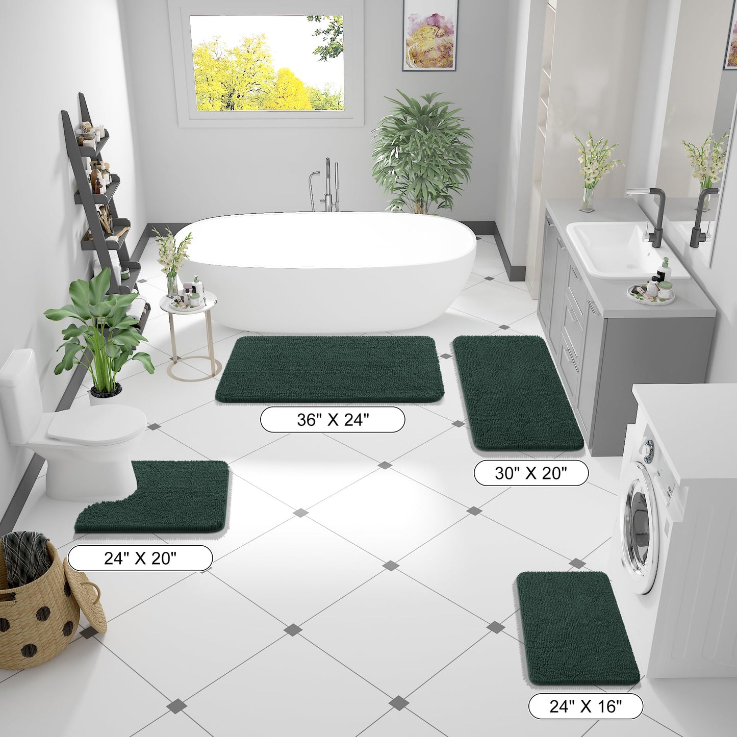 Blackish Green Rugs