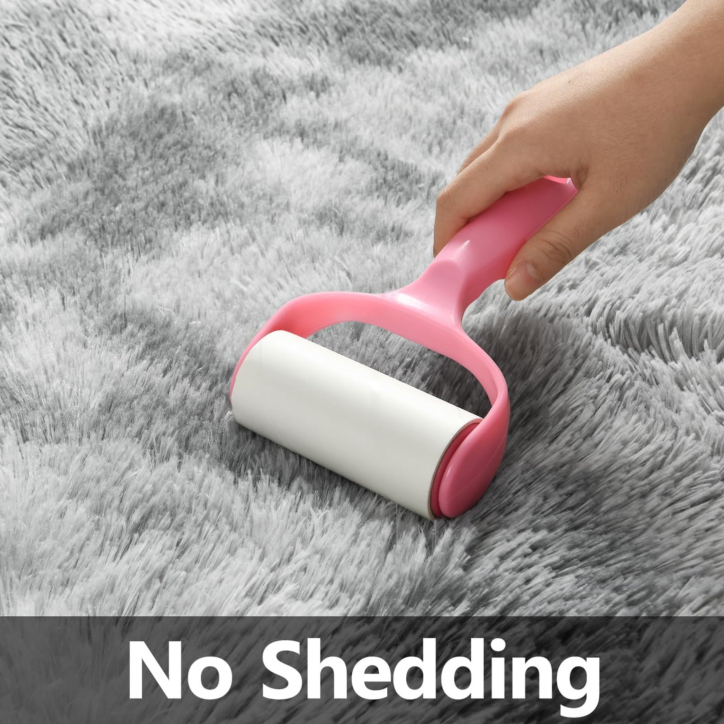 Tie-dyed Light Grey Area Rugs